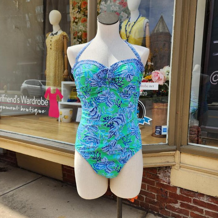 Lilly Pulitzer "Keepin It Real" Jagger one piece swimsuit size 14 New With Tags
