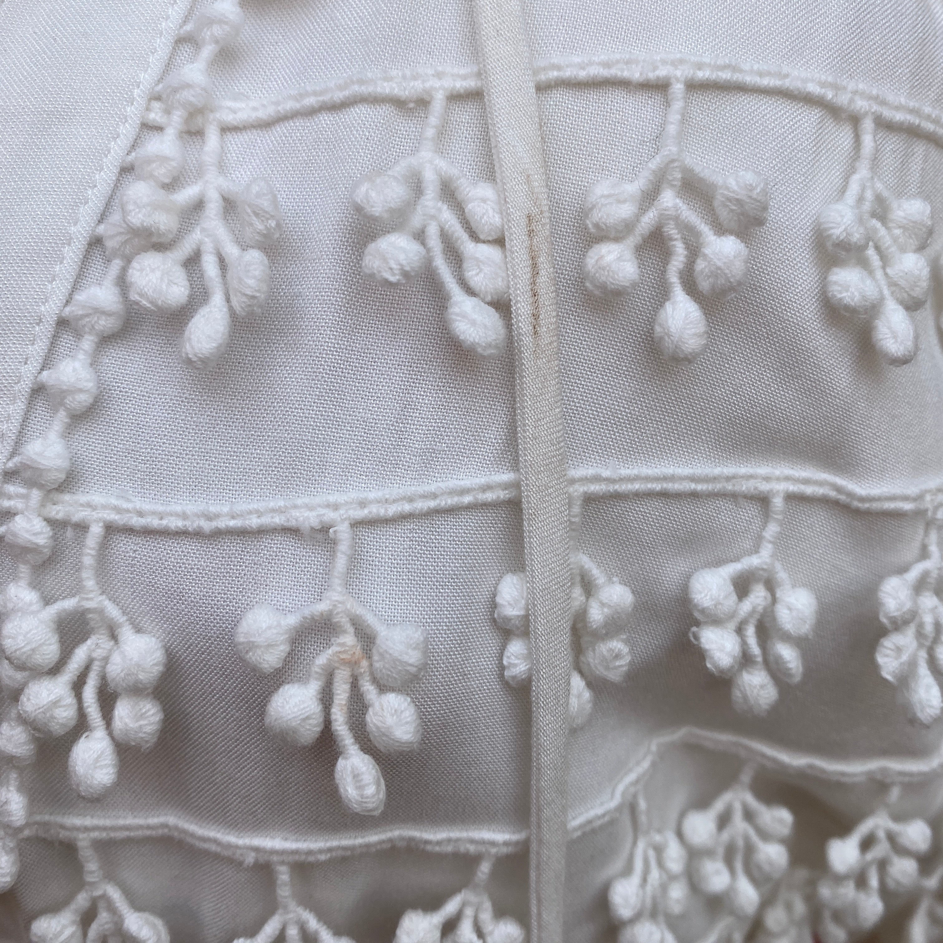 Farm Rio white tassel dress size medium AS IS