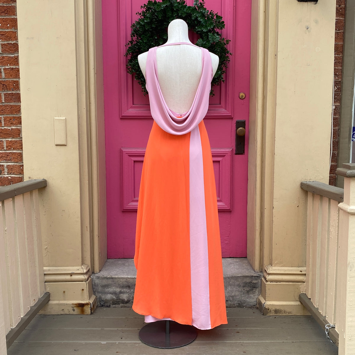 BCBG Maxazria orange pink tank maxi dress size 0 My Girlfriend s