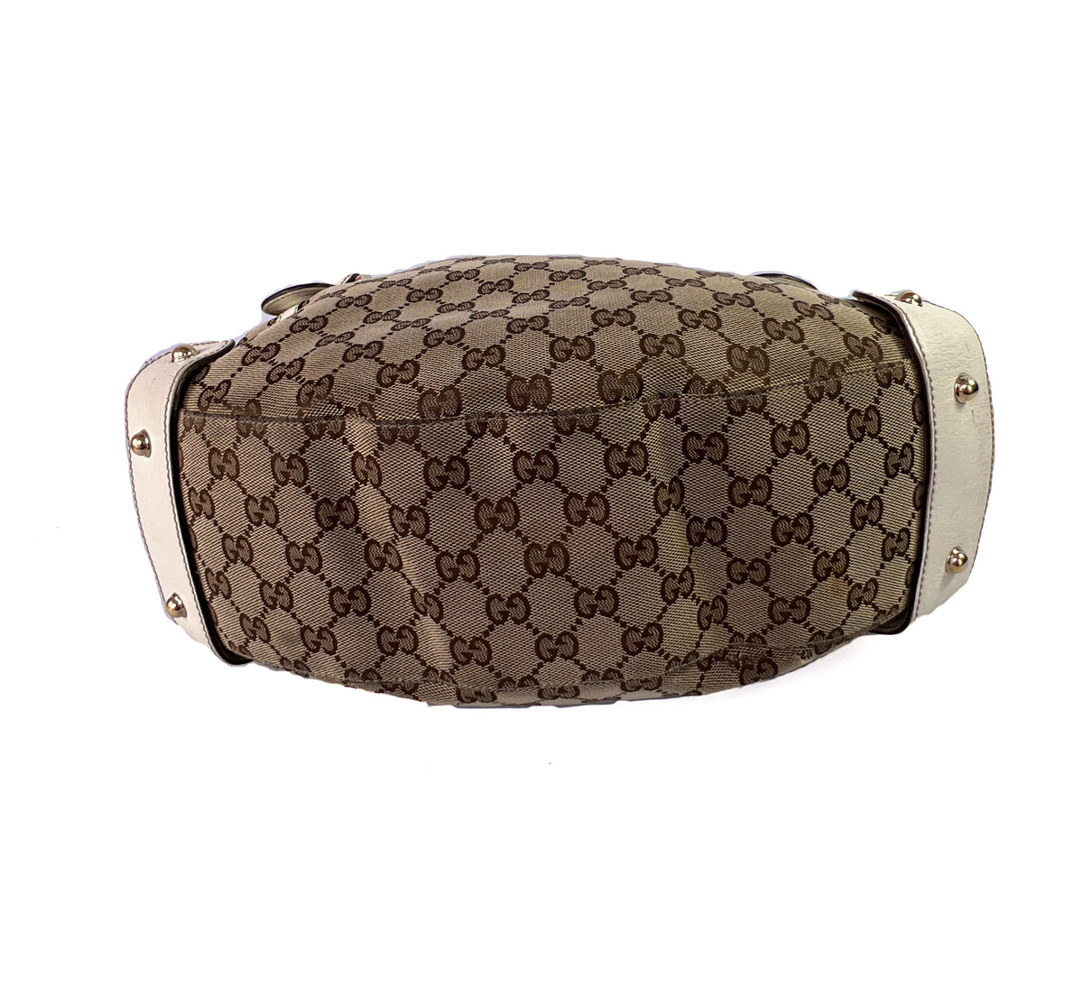 Gucci white and brown small Pelham hobo shoulder bag - My Girlfriend's Wardrobe LLC