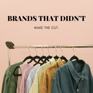 brands that didn't make the cut image. clothing on a rolling rack
