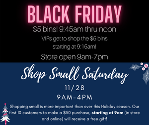 Black Friday & Shop Small Saturday