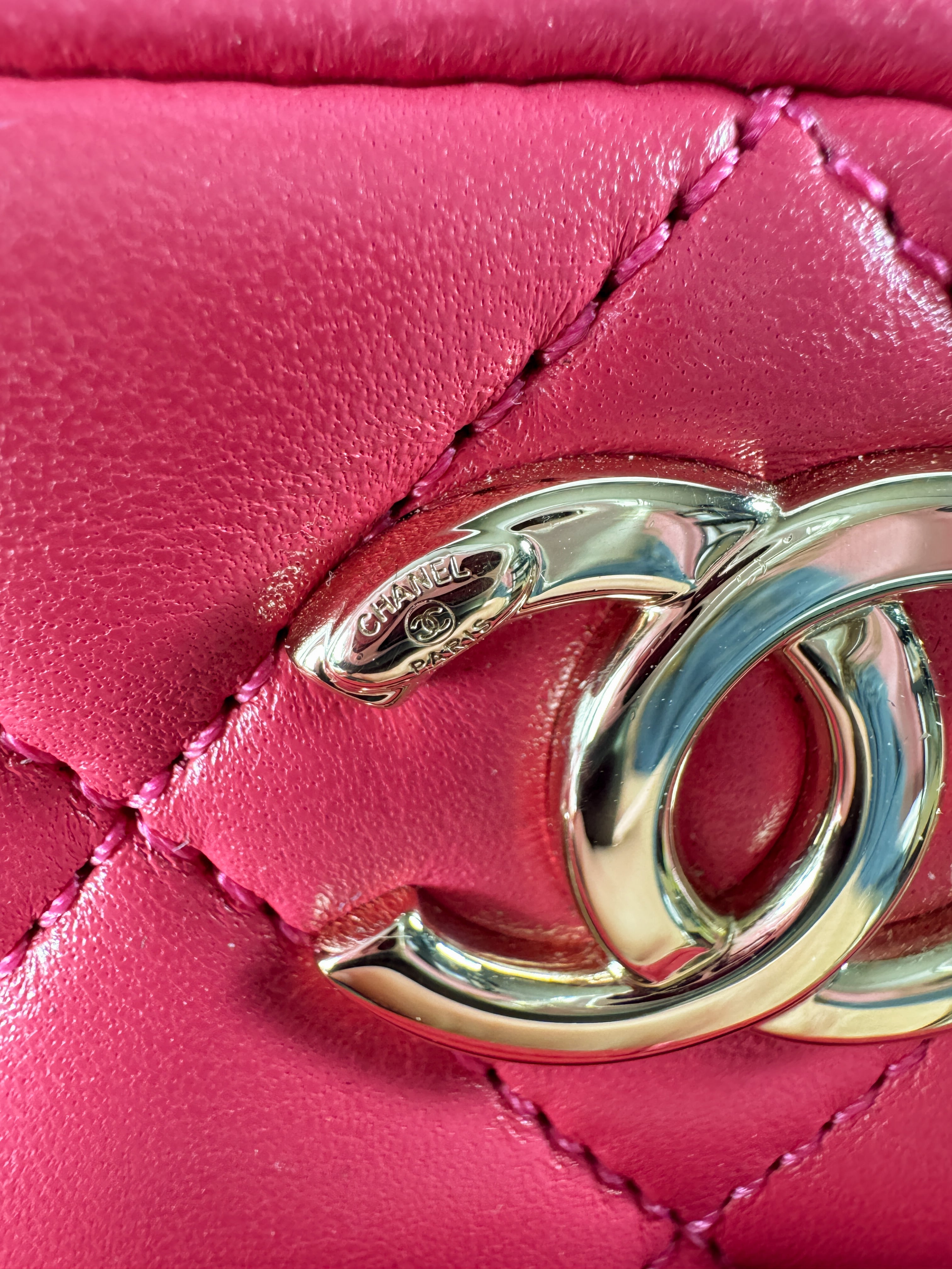 Chanel Lambskin Quilted Small Trendy CC Bowling Bag Pink 30198623