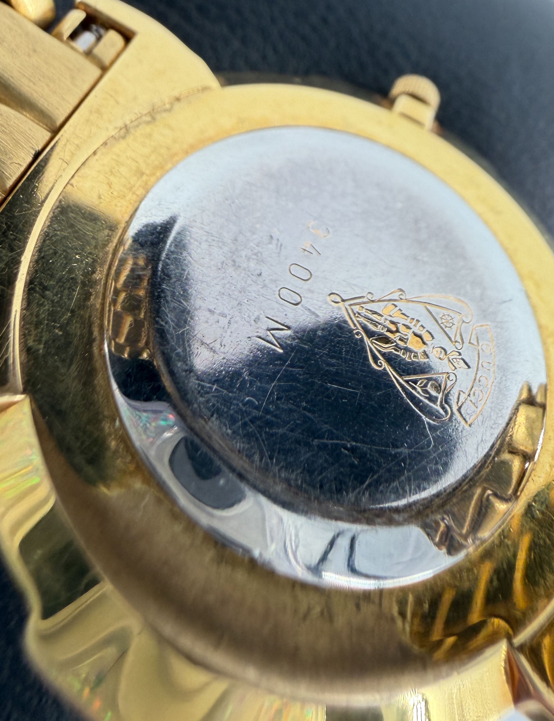 Gucci gold tone MOP watch 3300L