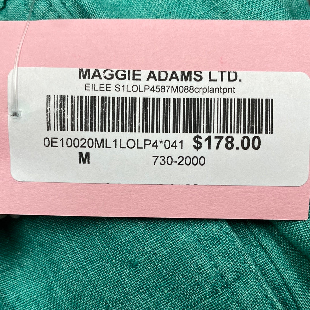 Eileen Fisher teal linen pants size medium new with tags