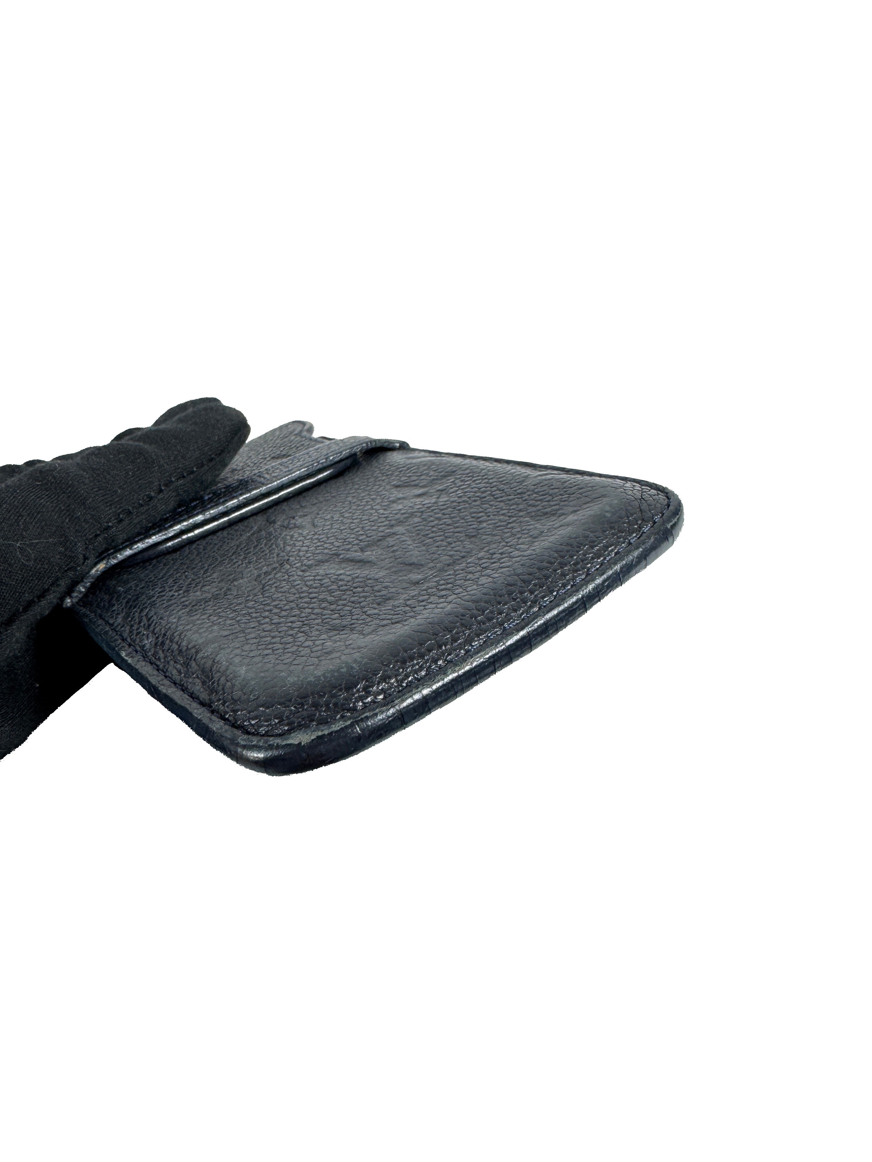 Louis Vuitton dark navy empreinte leather cigarette case  CA1122