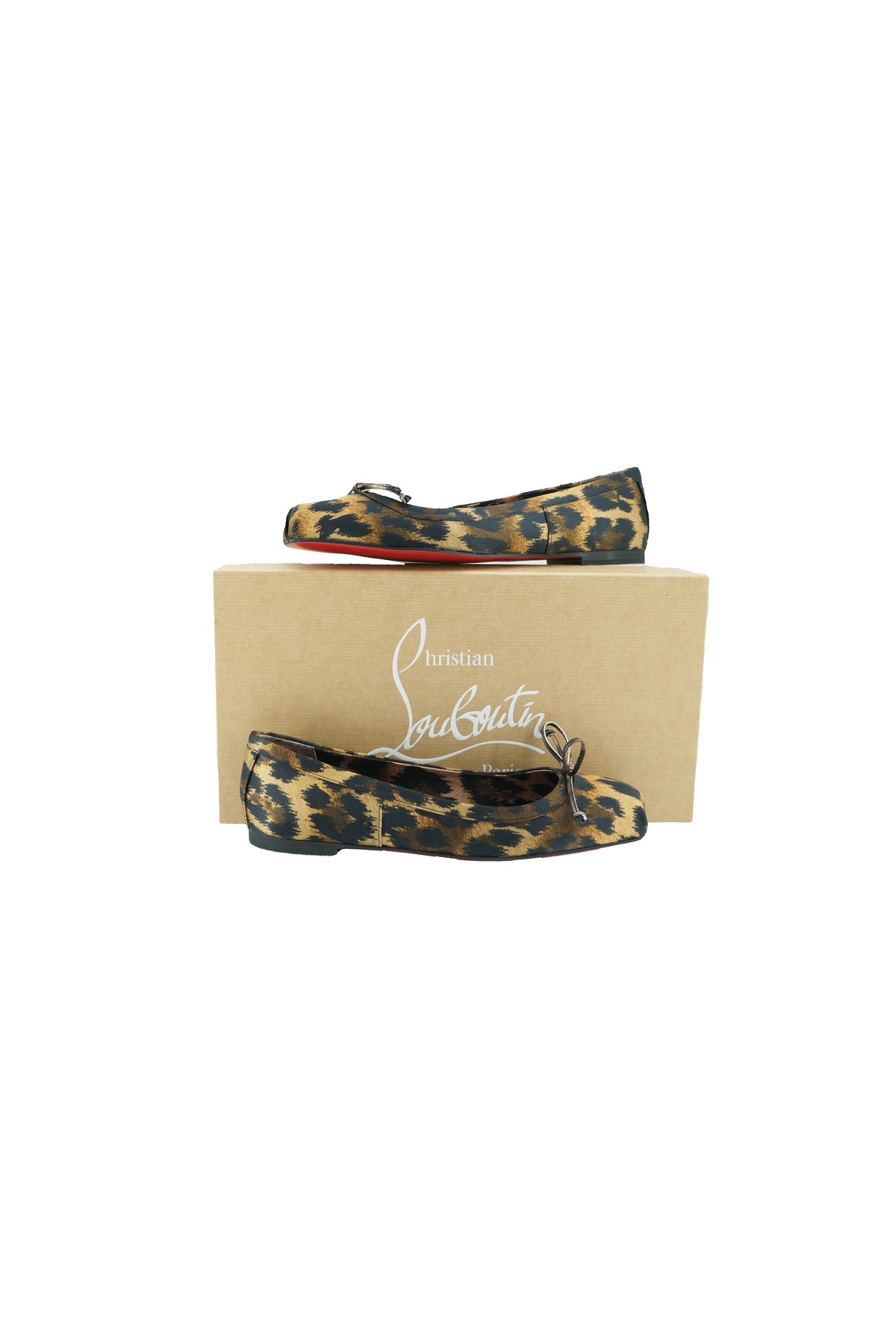 Christian Louboutin leopard Mamadrague flats size 37.5 NEW
