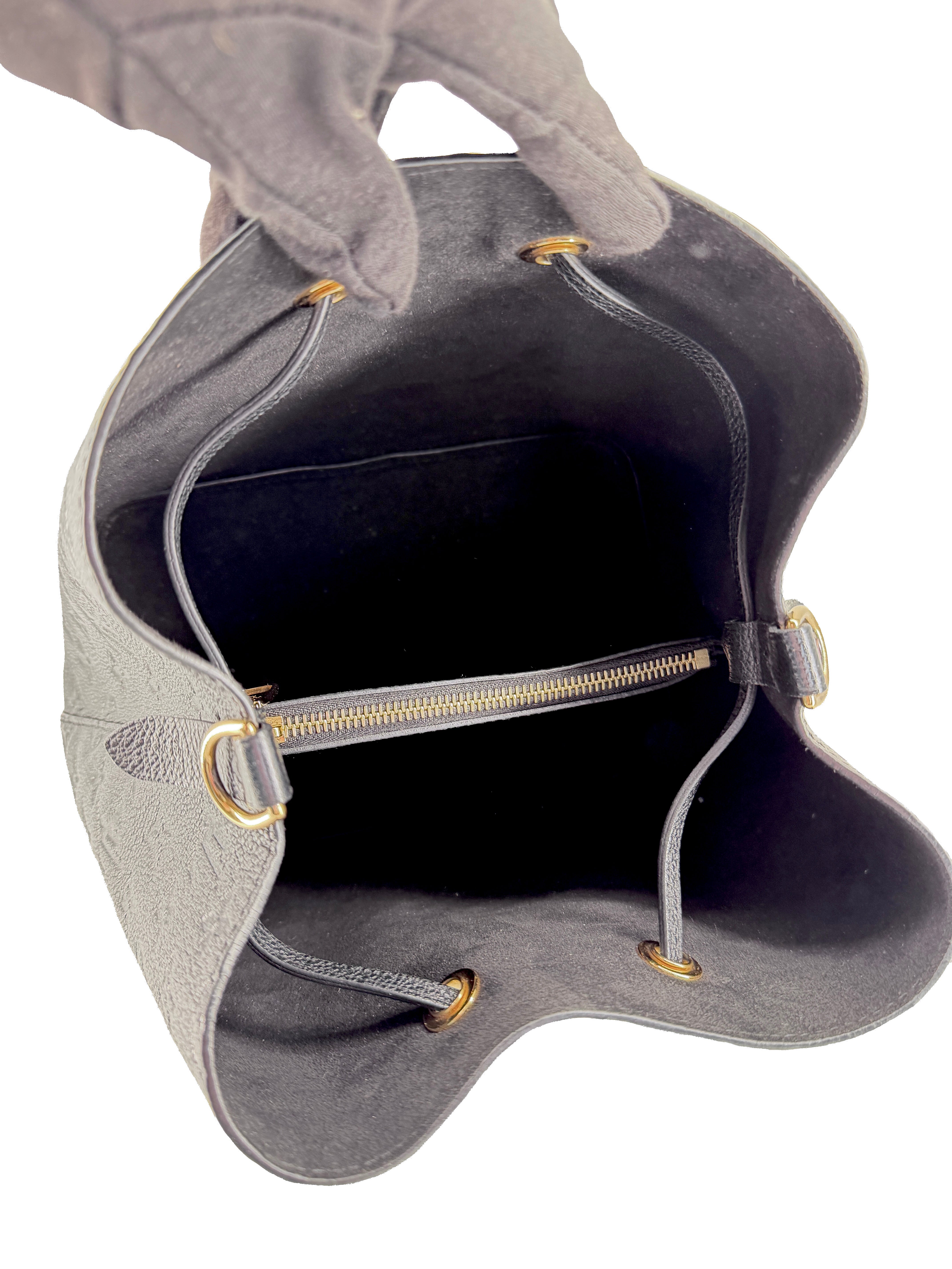 Louis Vuitton black empreinte leather NeoNoe MM NFC