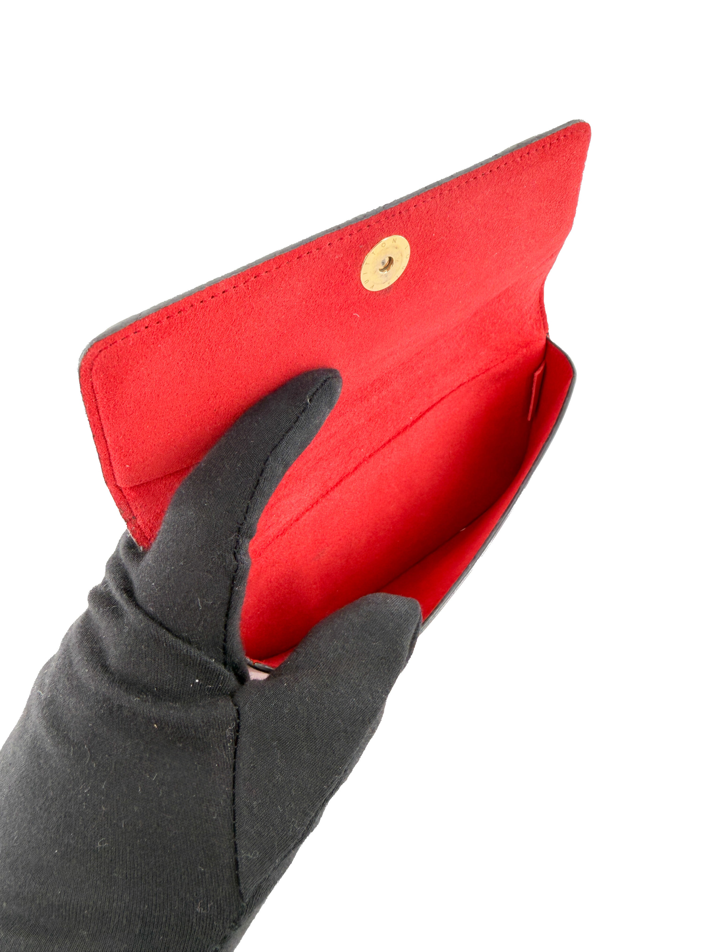 Louis Vuitton monogram red eyeglass case SP4149