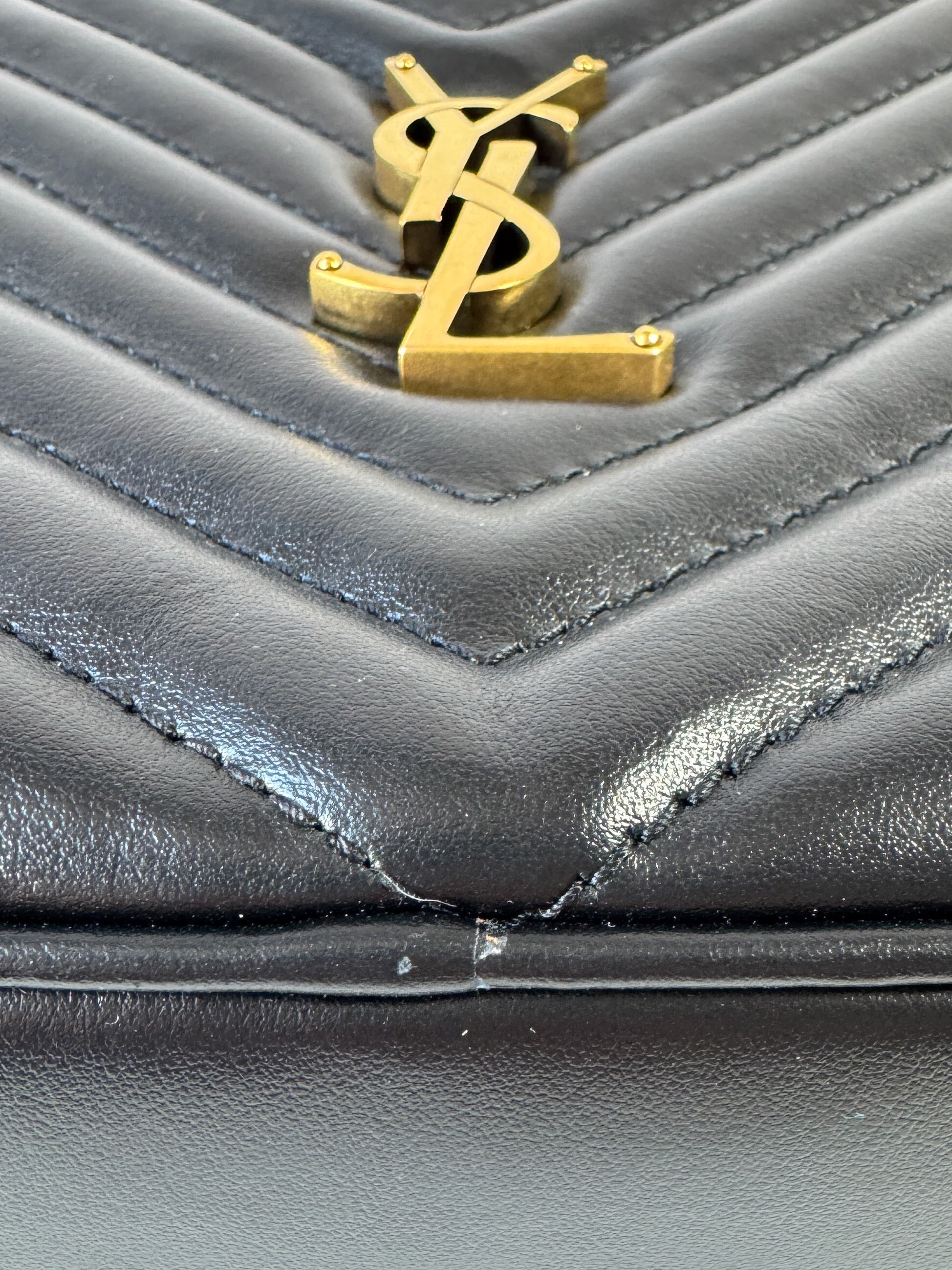 Saint Laurent black Lou medium camera bag FLY761554-0124