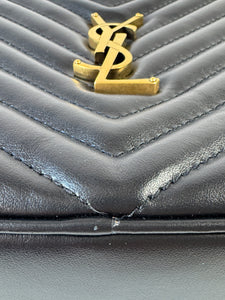 Saint Laurent black Lou medium camera bag FLY761554-0124