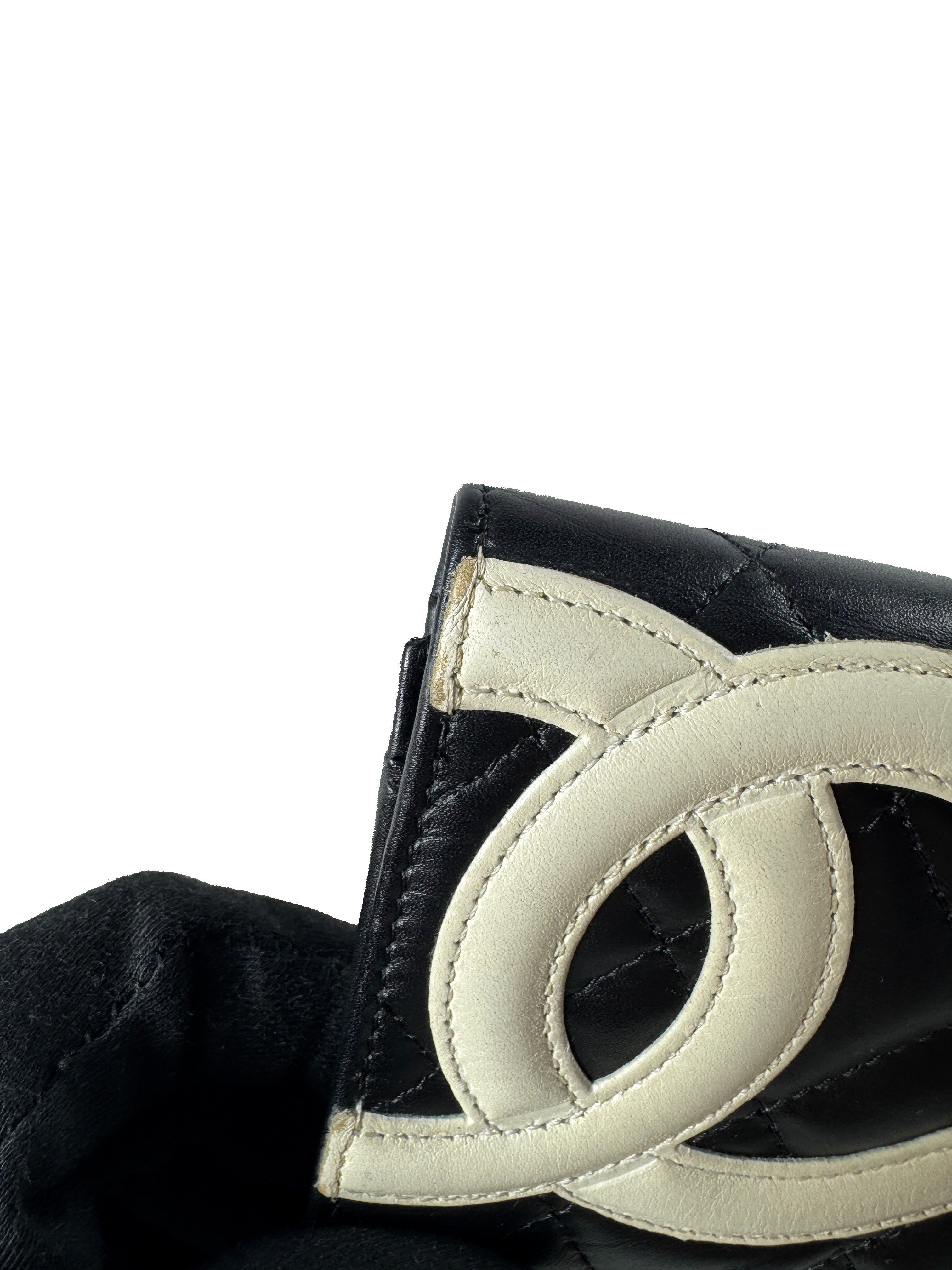 Chanel black/white quilted Cambon flap wallet 11434234