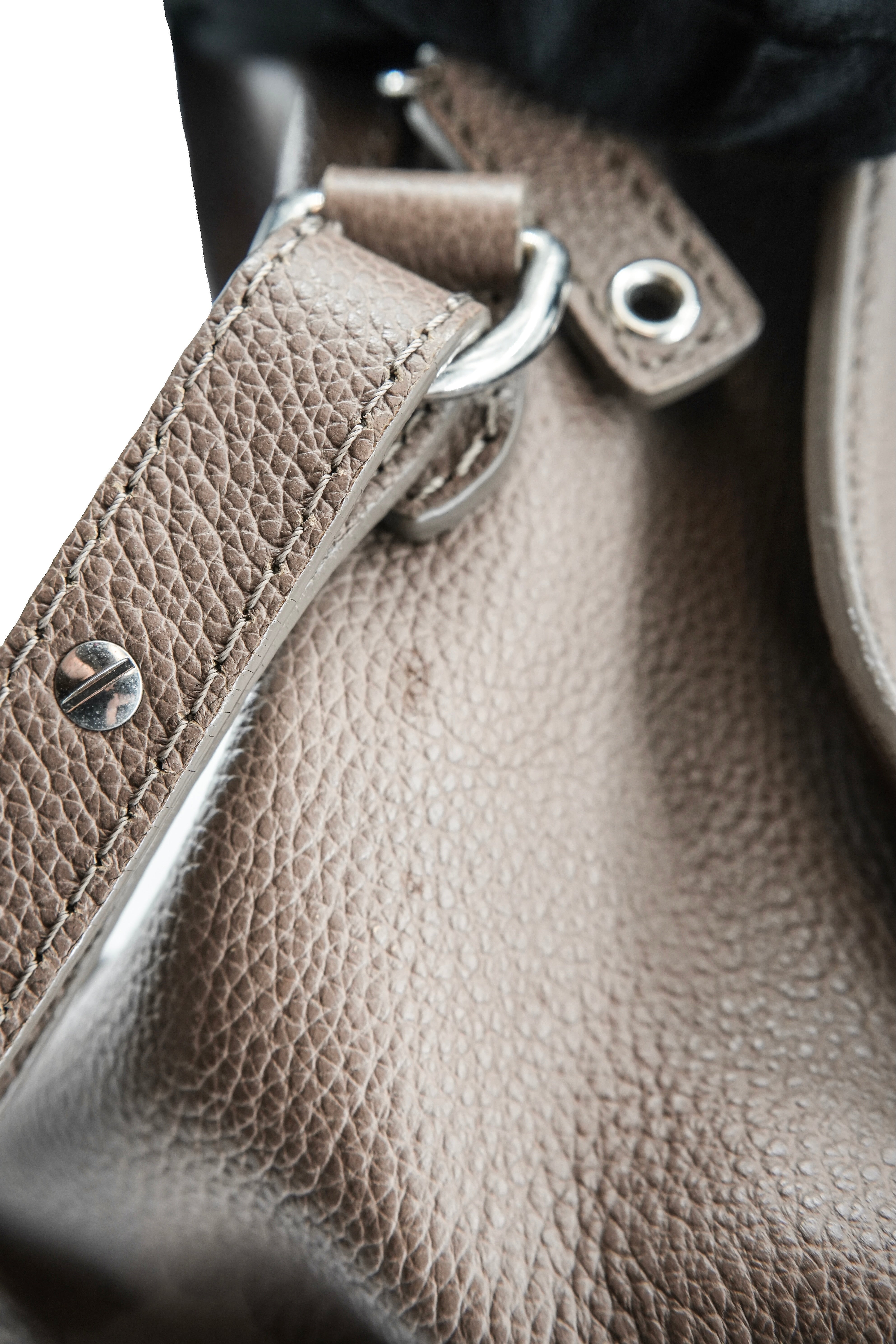 Alexander McQueen taupe small Skull padlock tote