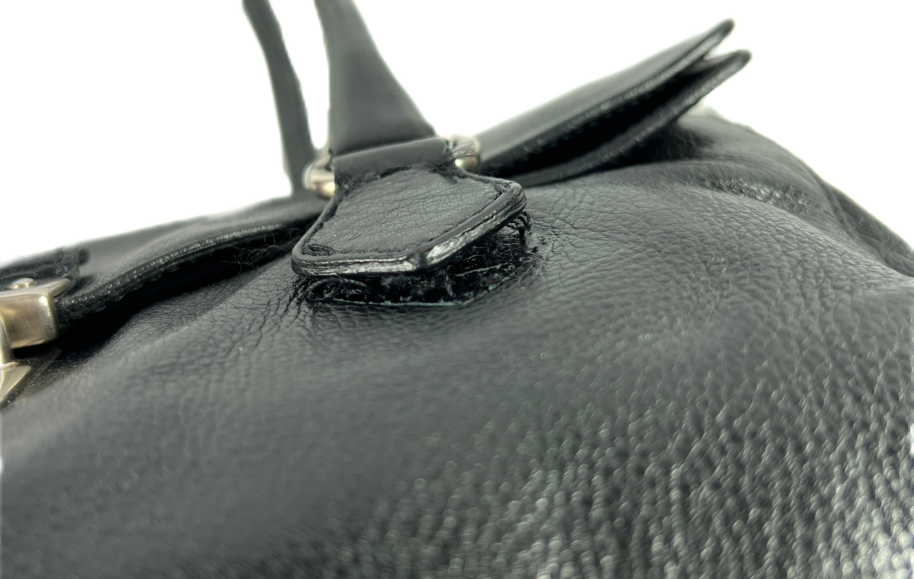 Prada black leather shoulder bag