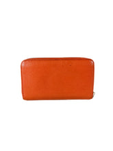 BVGALRI orange leather zip around wallet **as is**