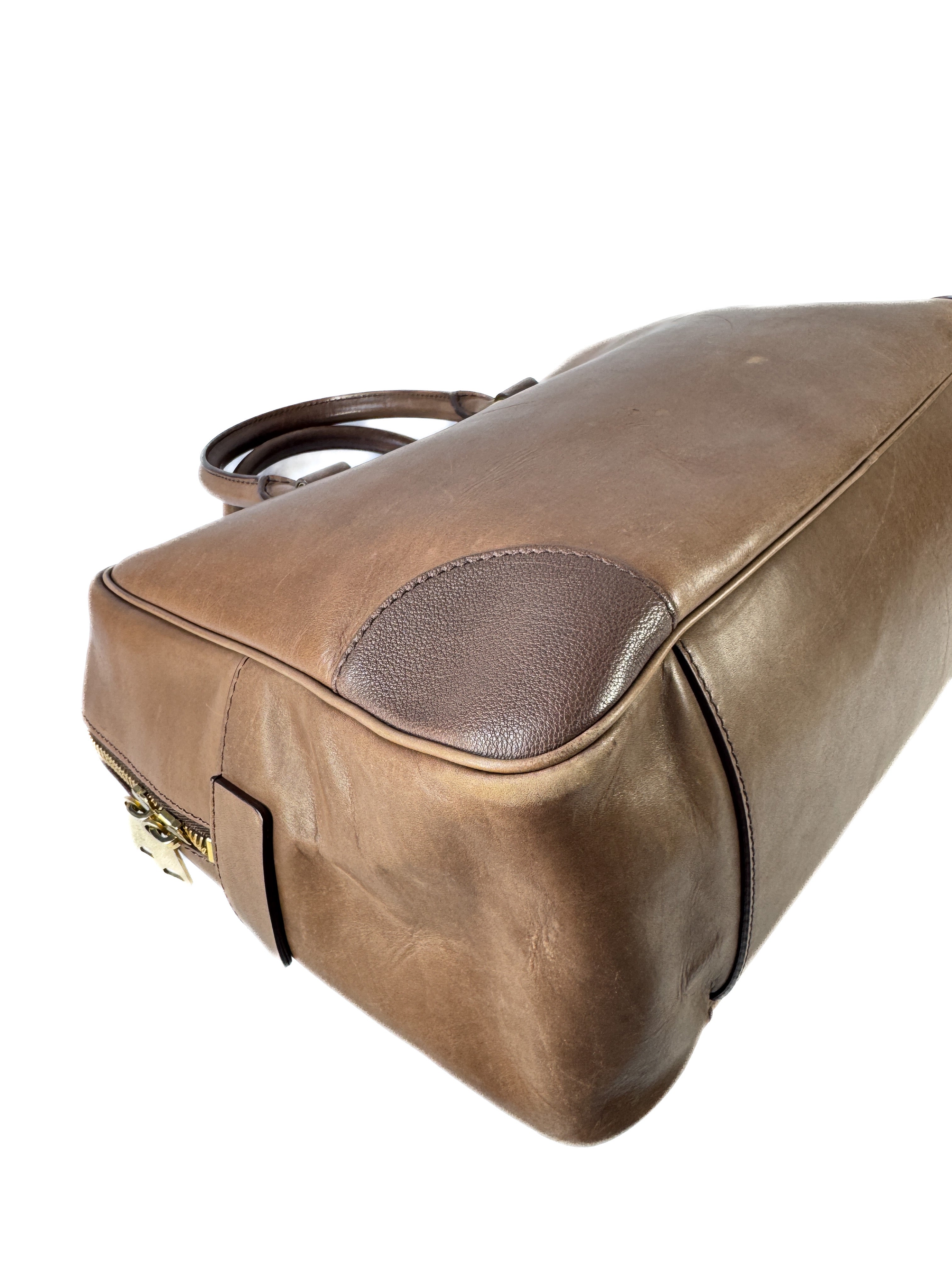 Celine 2 tone brown leather bag WPA0140