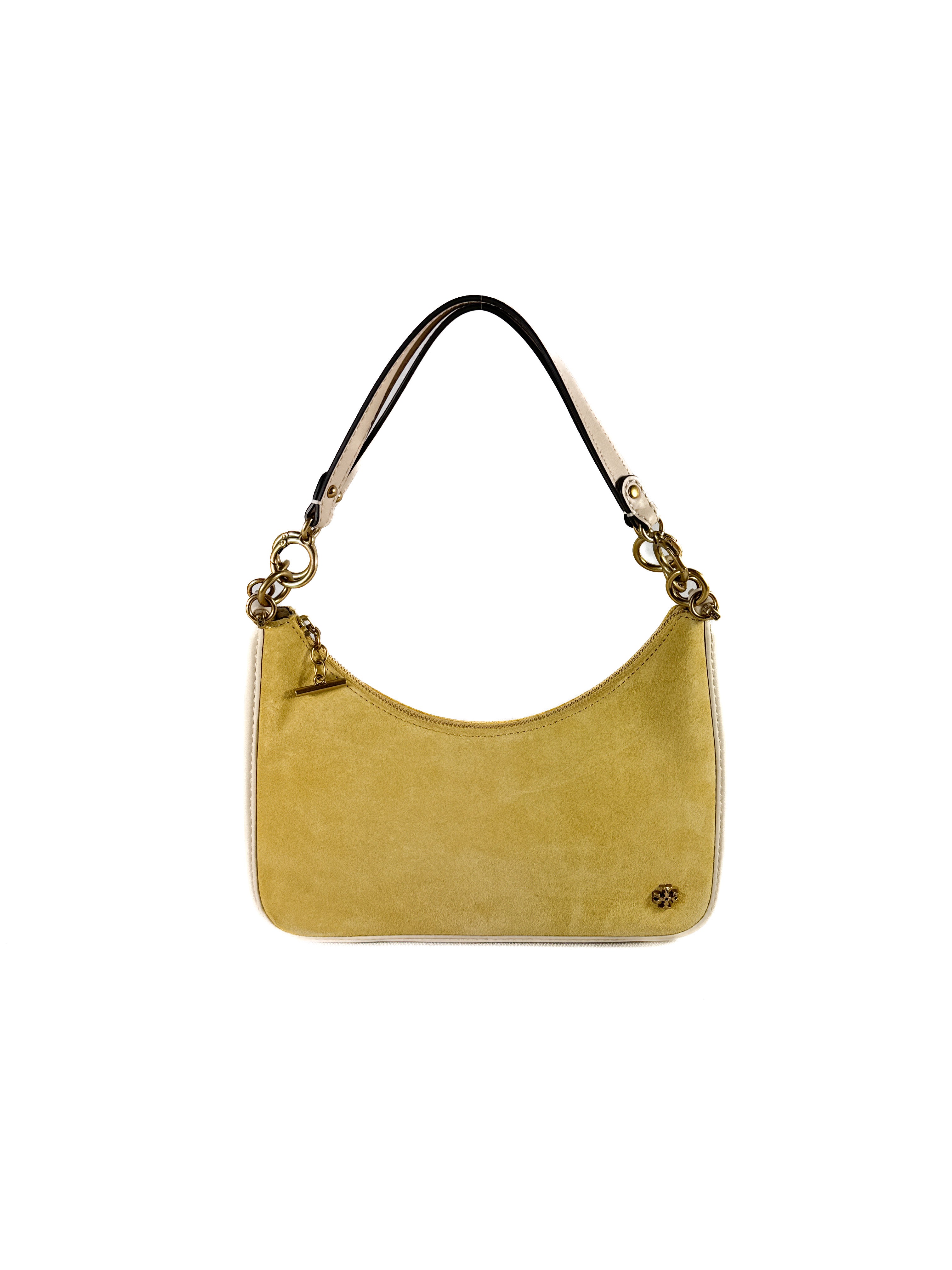 Tory Burch yellow suede 151 mercer bag