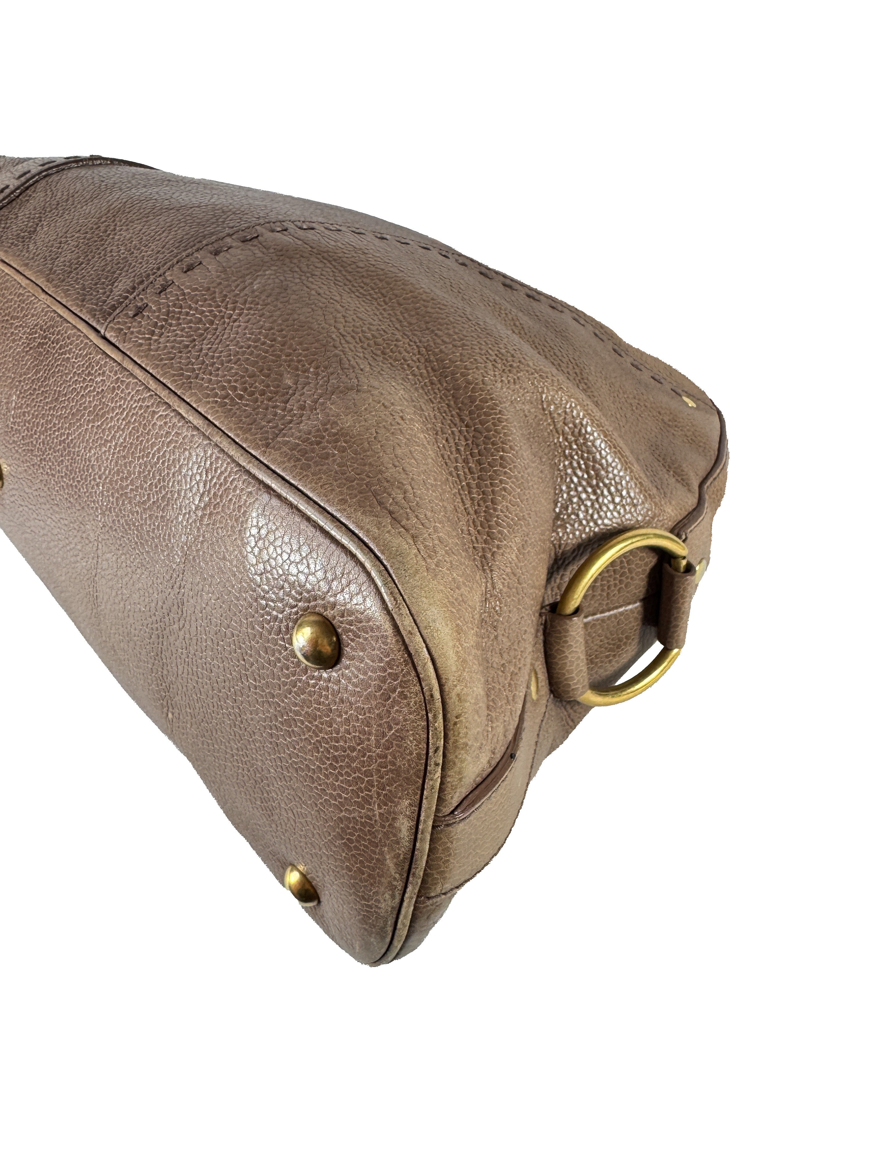 Saint Laurent taupe leather large Muse 002122