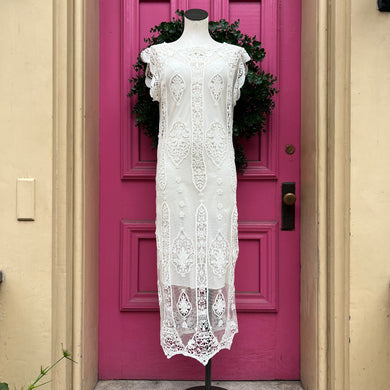 Miguelina cream tank dress size M