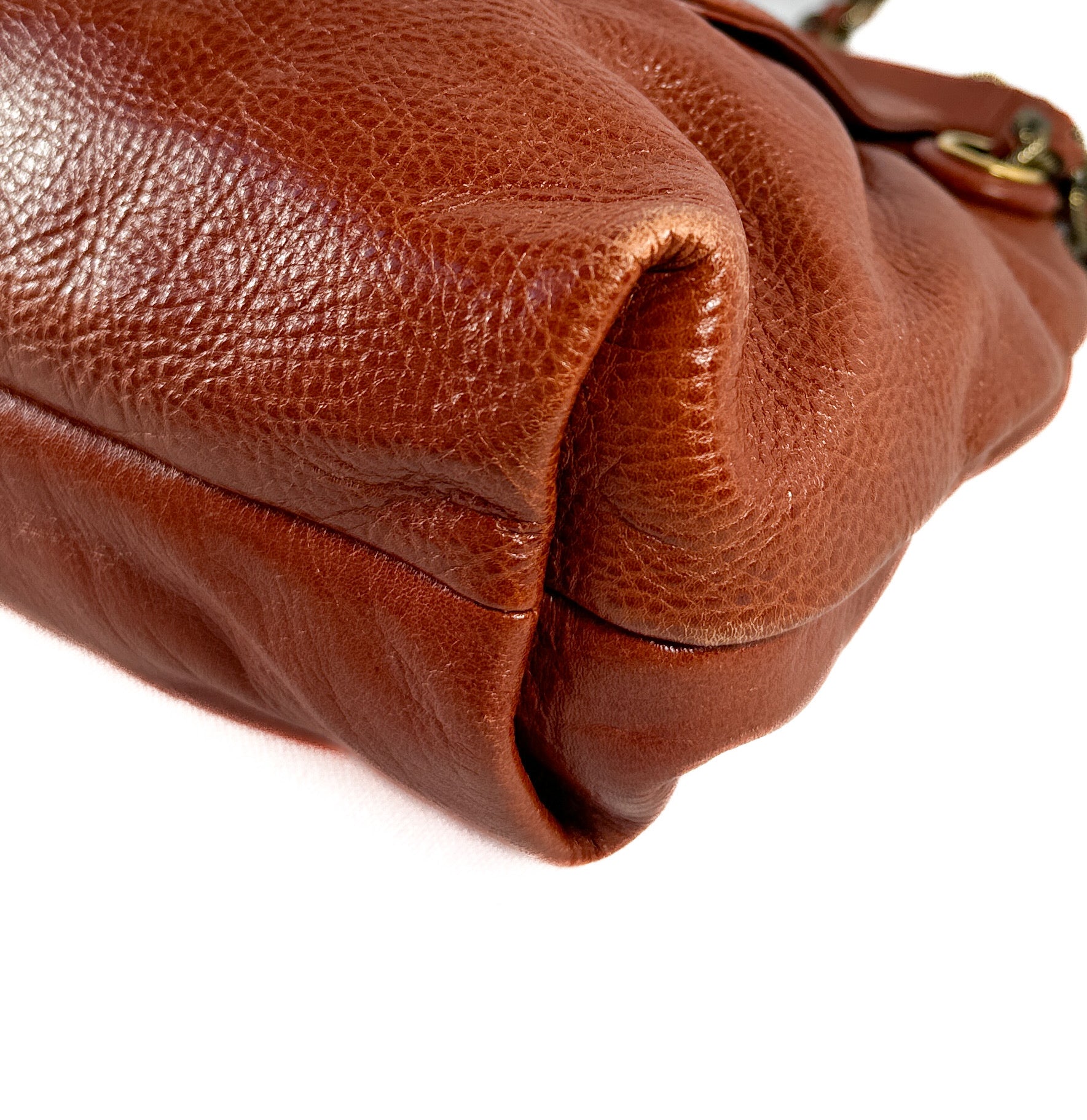 Marc Jacobs red brown leather shoulder bag