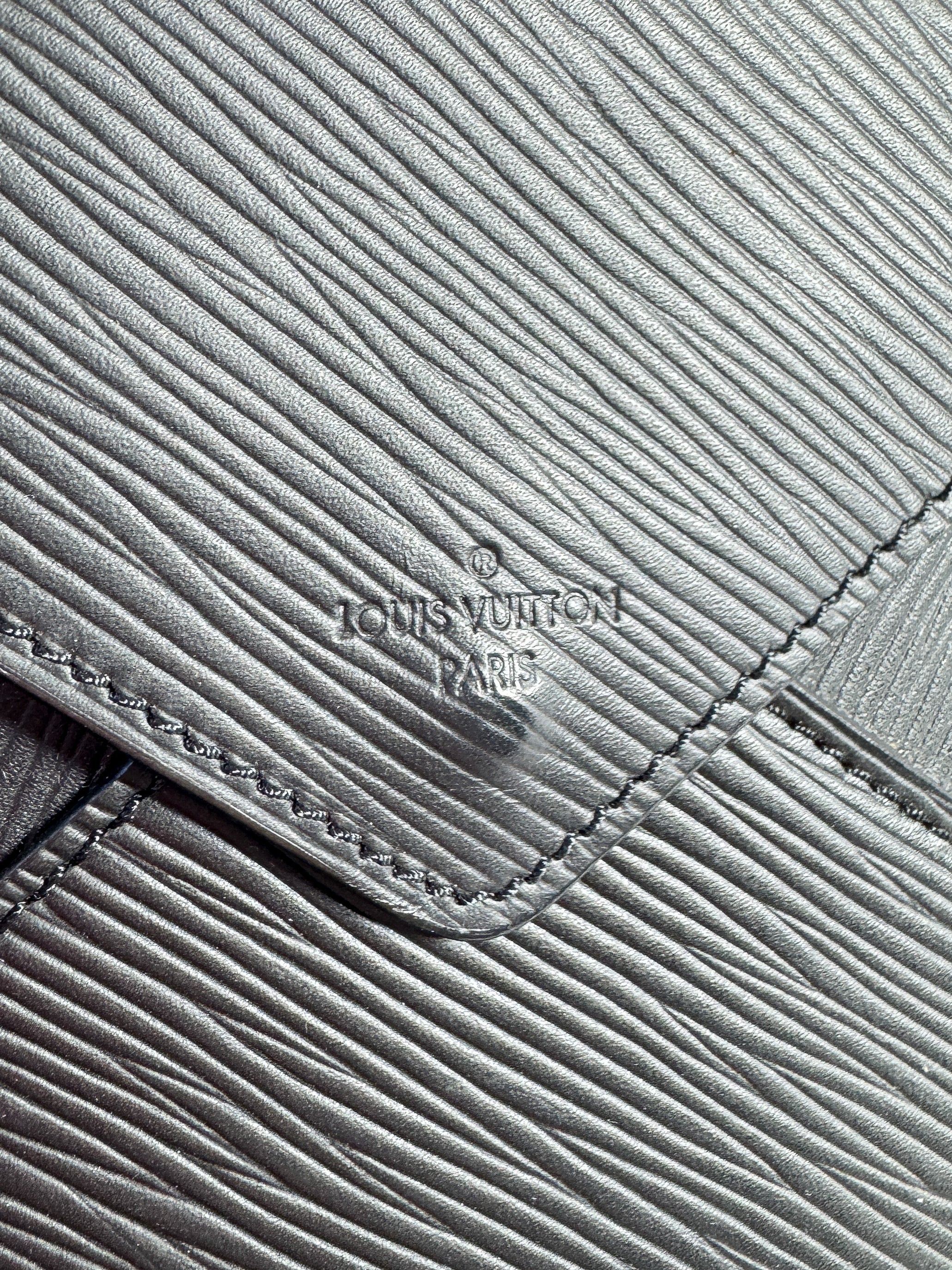 Louis Vuitton black epi leather series 1 pouch