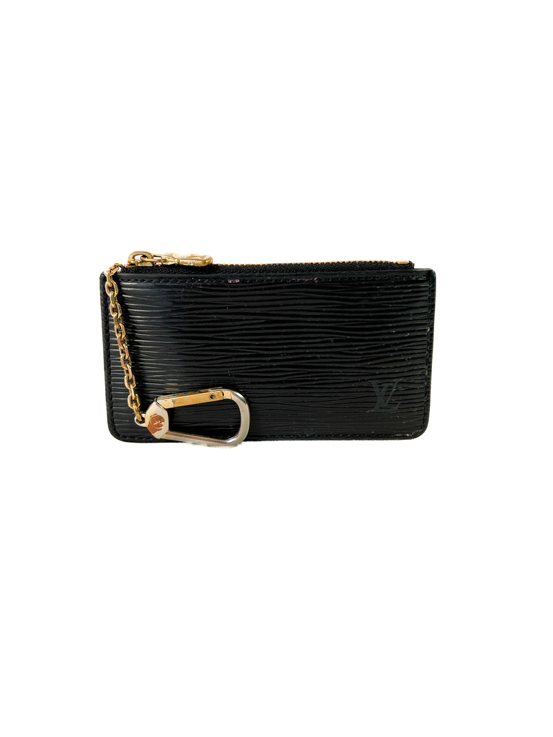 Louis Vuitton black epi key cles pouch 2005 – My Girlfriend's