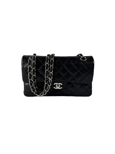 Chanel black classic small lambskin double flap 16299499