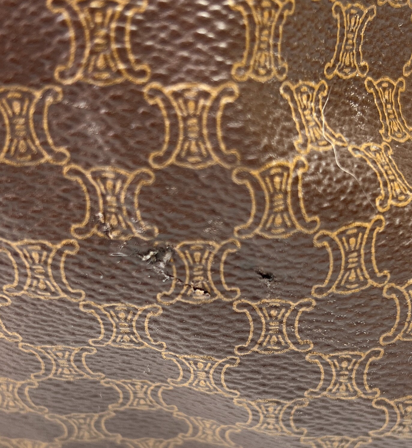 Celine vintage Triomphe macadam travel bag