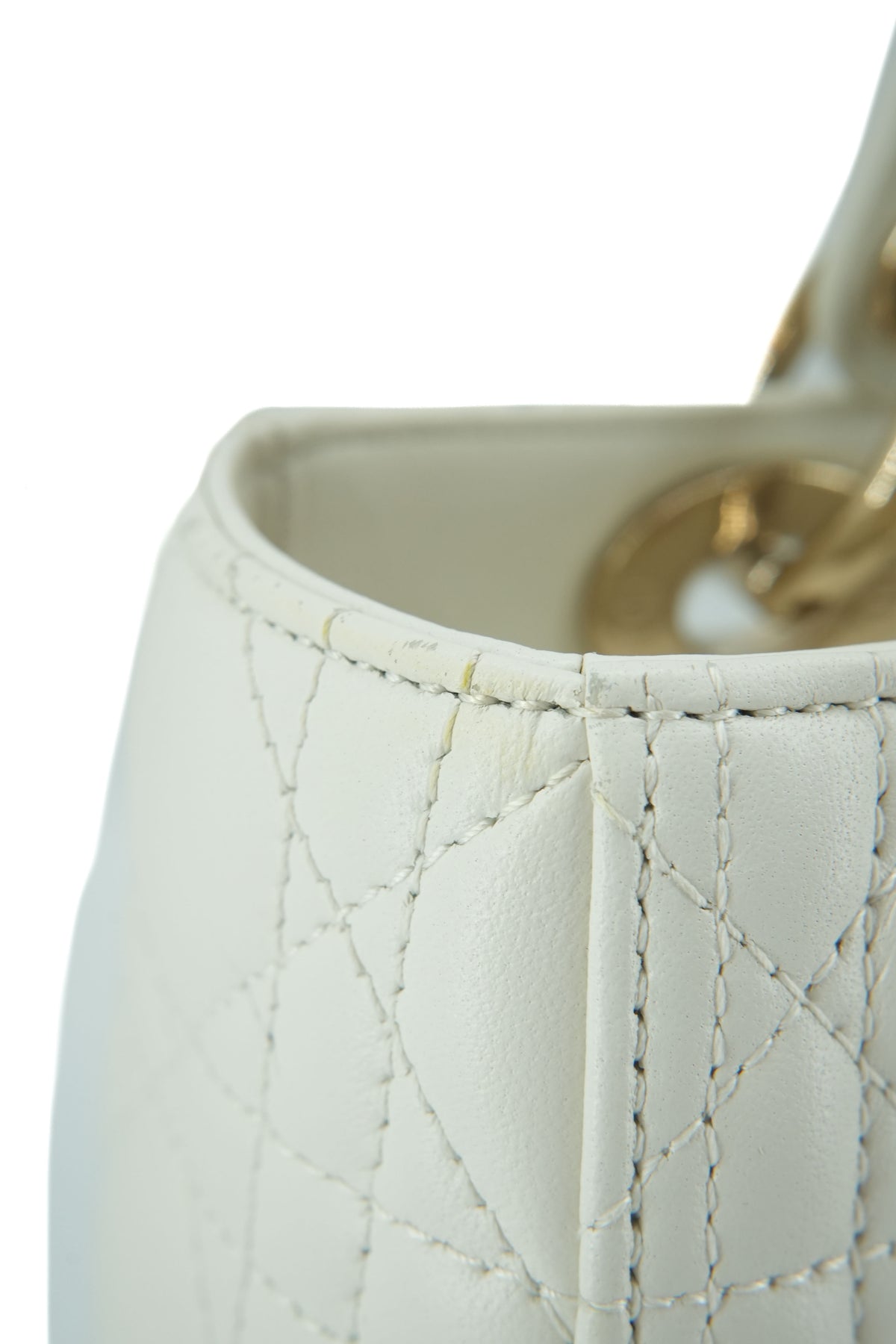 Dior off white Cannage Medium Lady Dior 0252