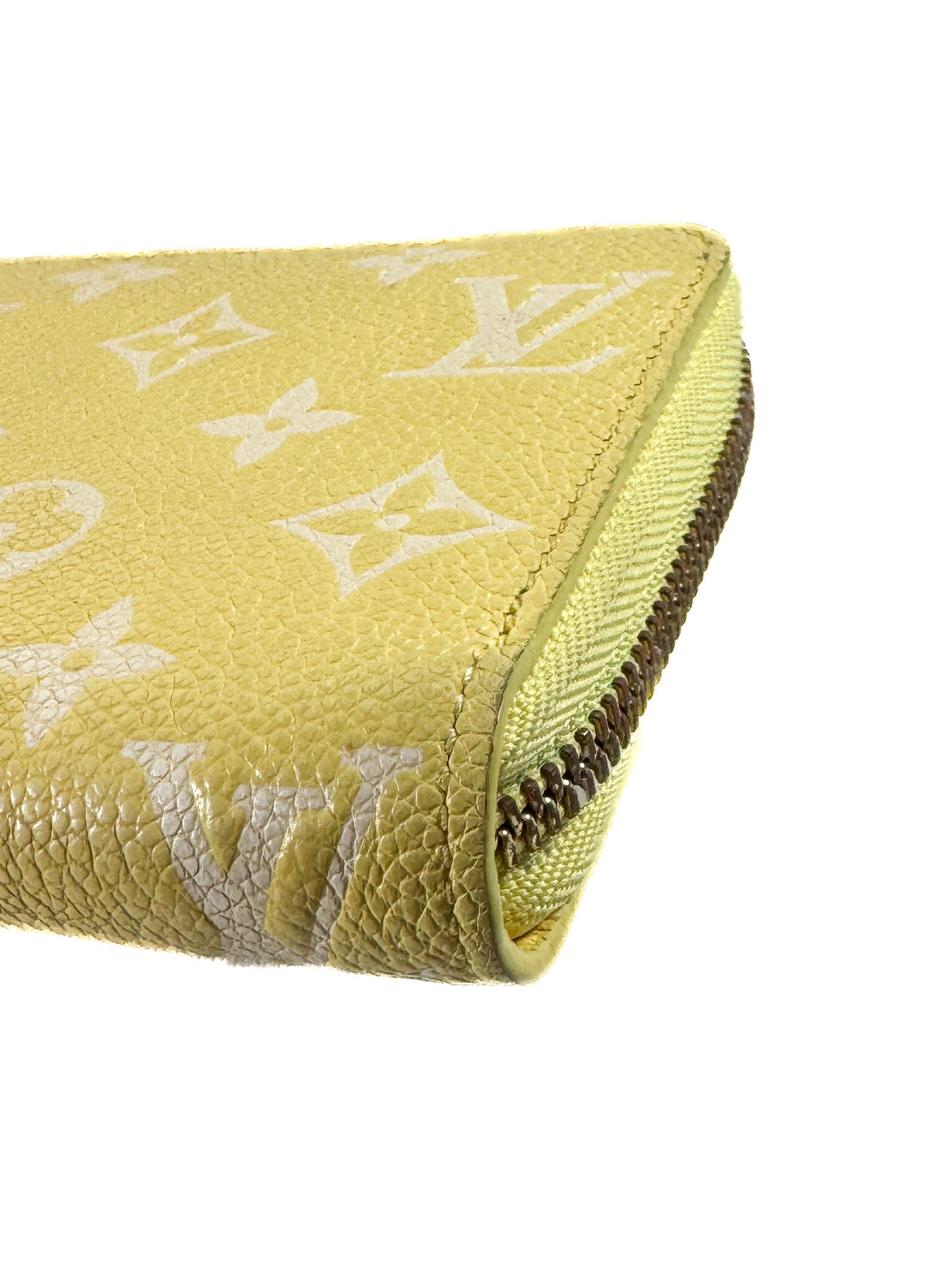 Louis Vuitton yellow empreinte monogram Spring in the City zippy wallet (microchipped)