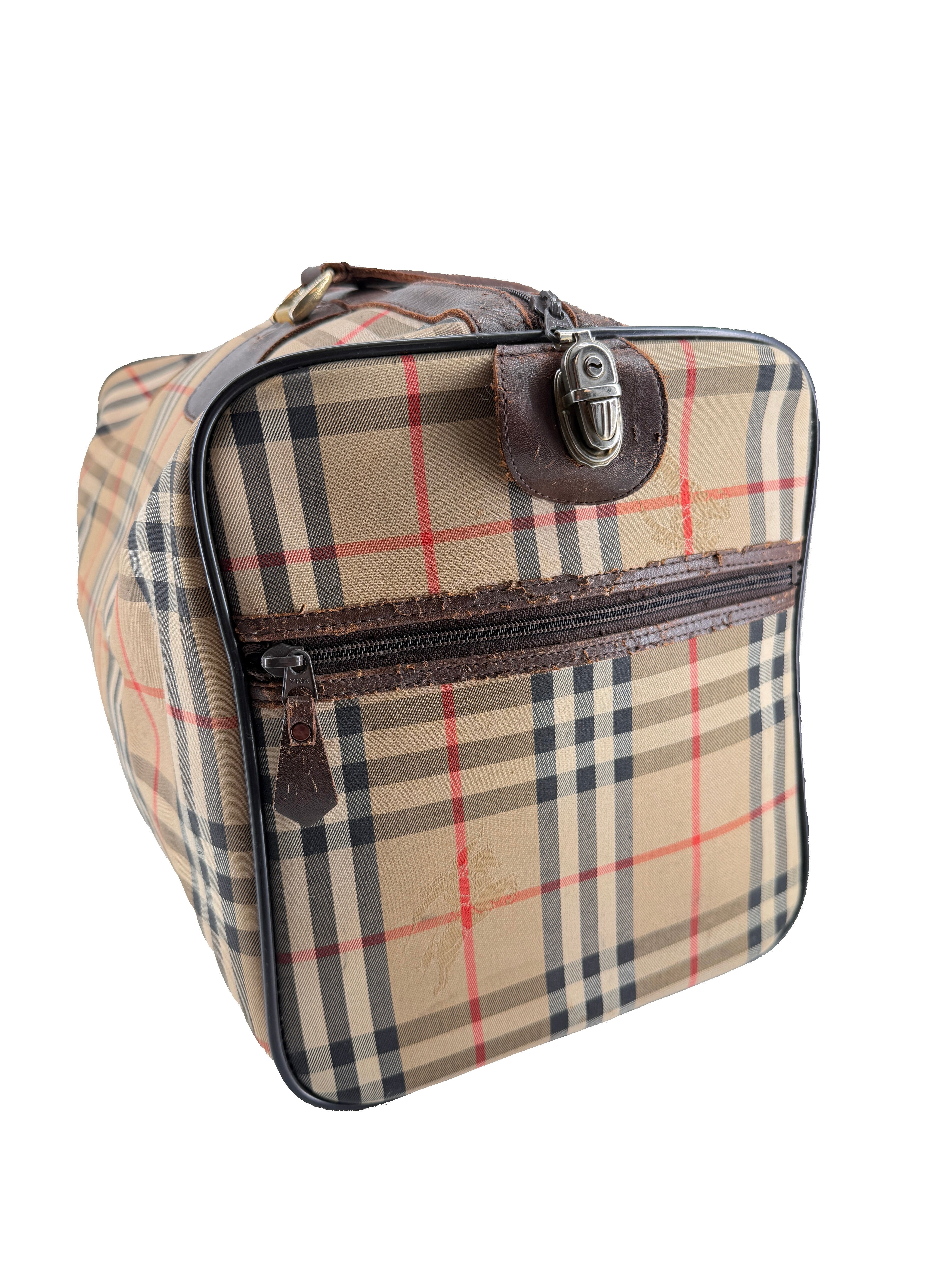 Burberry vintage nova check Boston duffle bag *as is*