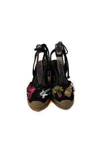 Marc Jacobs Nathalie embroidered wedges size 39