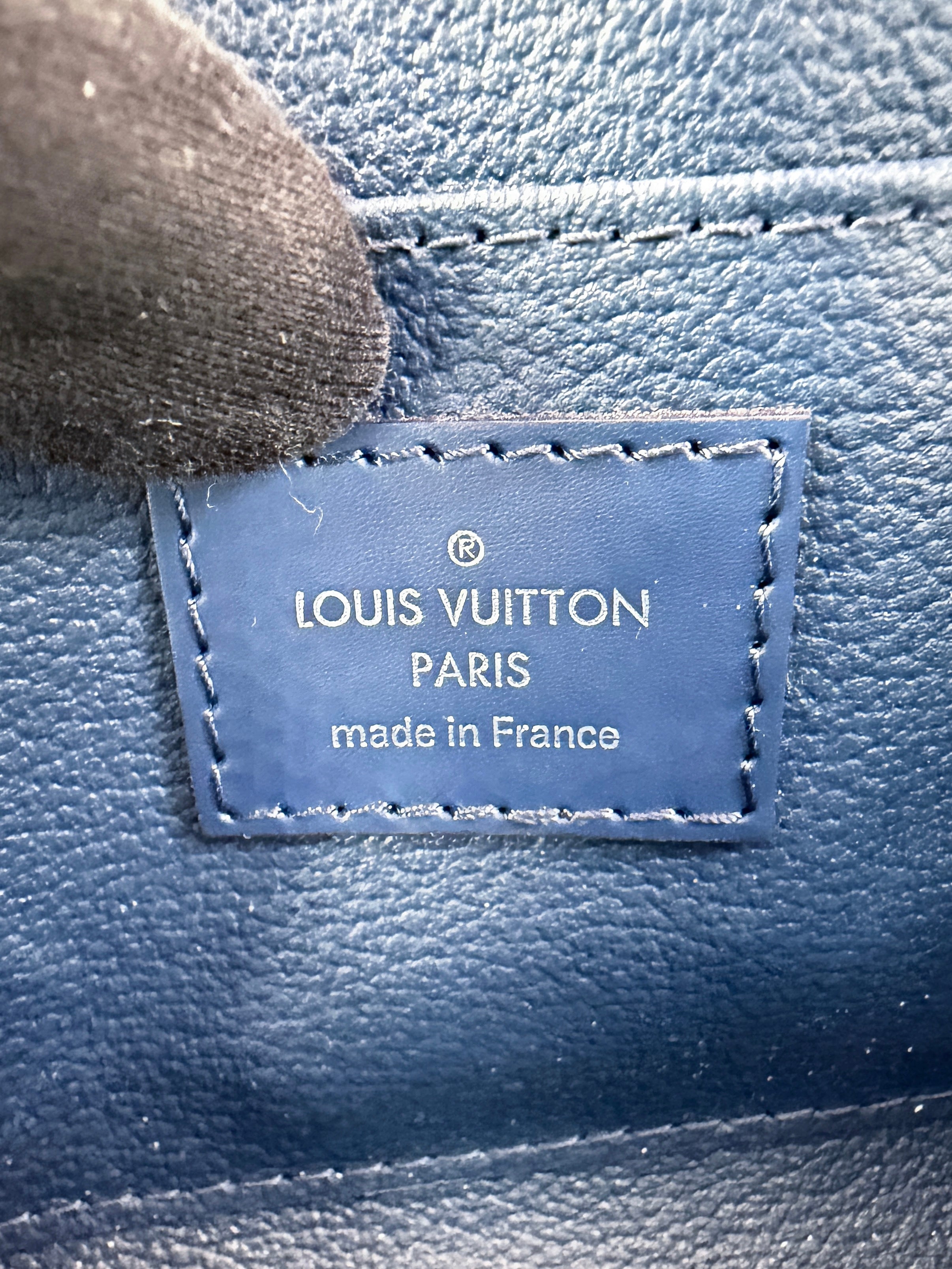 Louis Vuitton navy epi leather cosmetic pouch PM