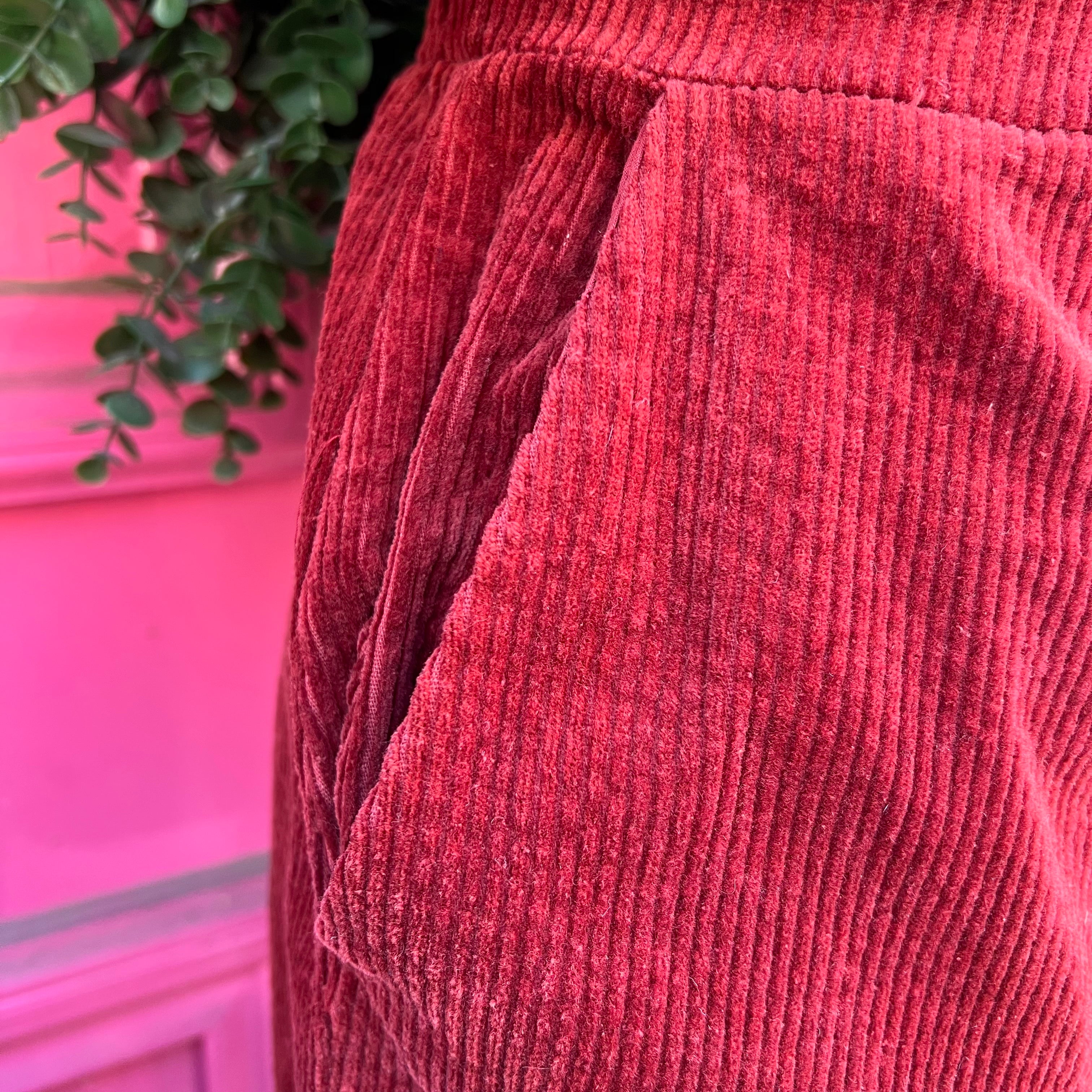 Sofie the Label red corduroy jumpsuit size L NWT