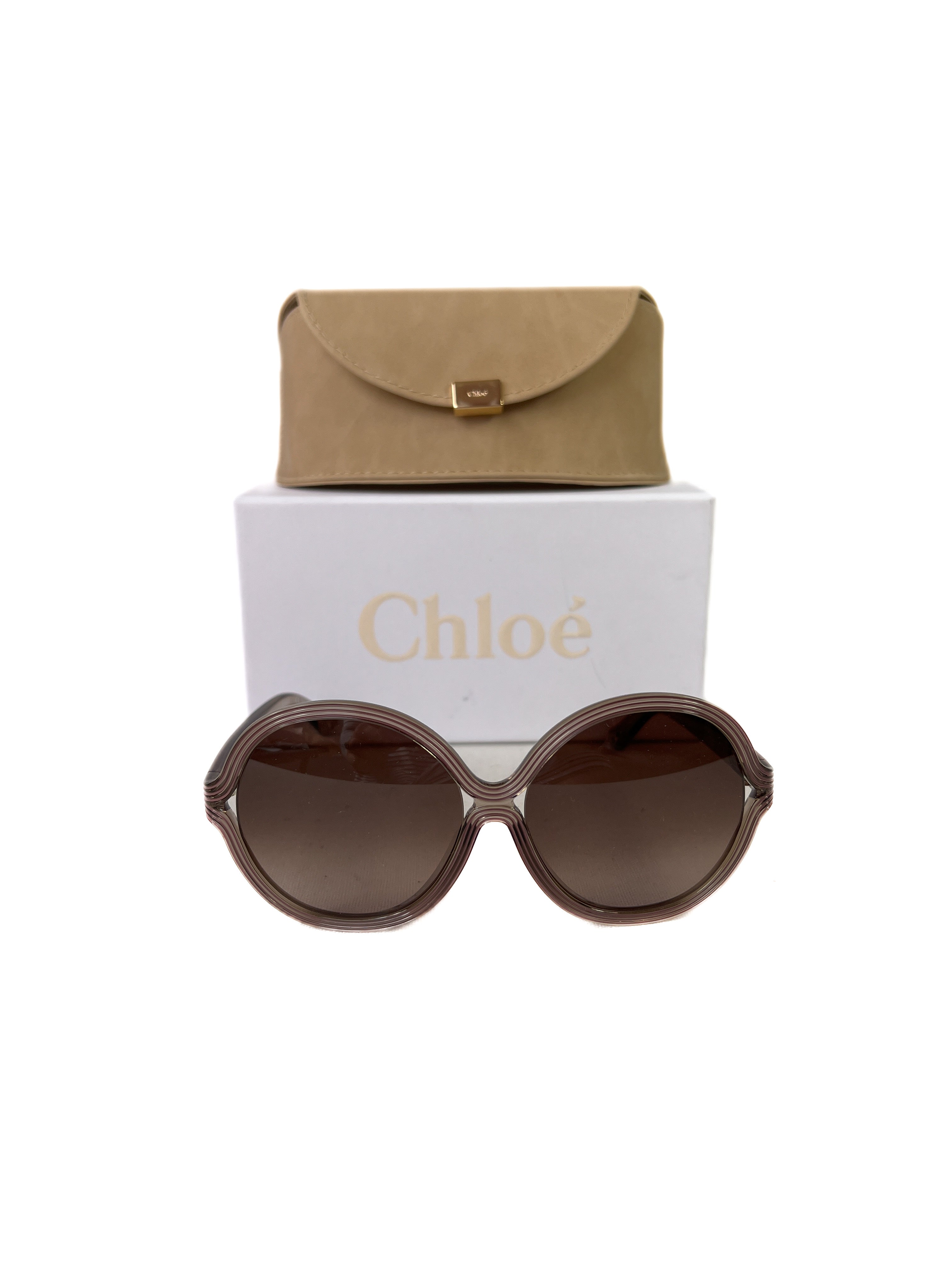 Chloe antique rose round sunglasses CE742sa