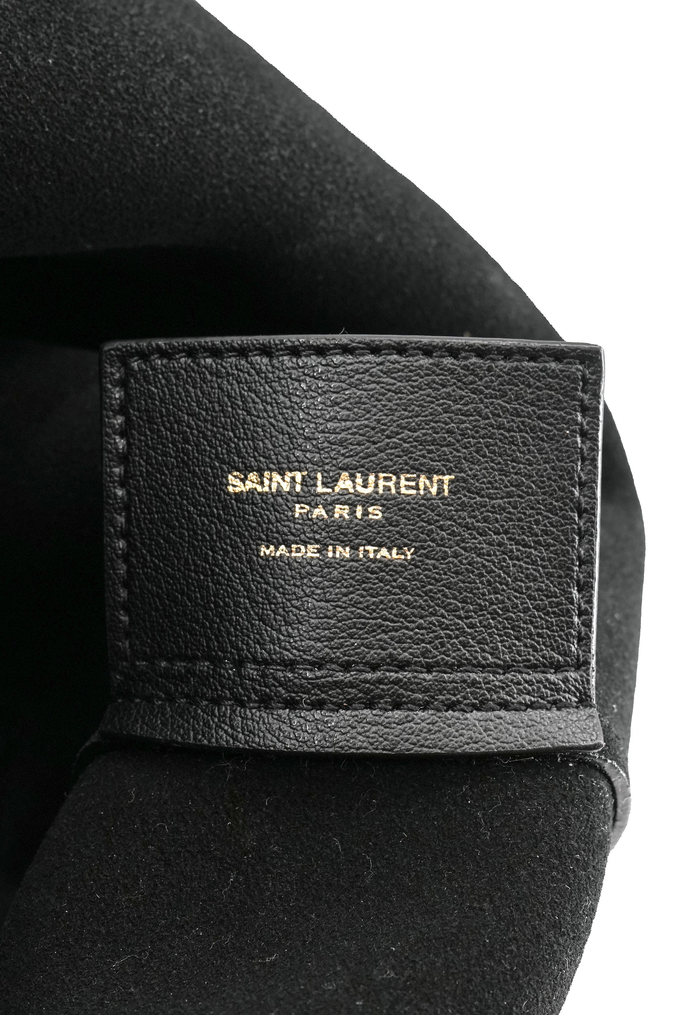 Saint Laurent black leather shopping tote TCT600281-0722