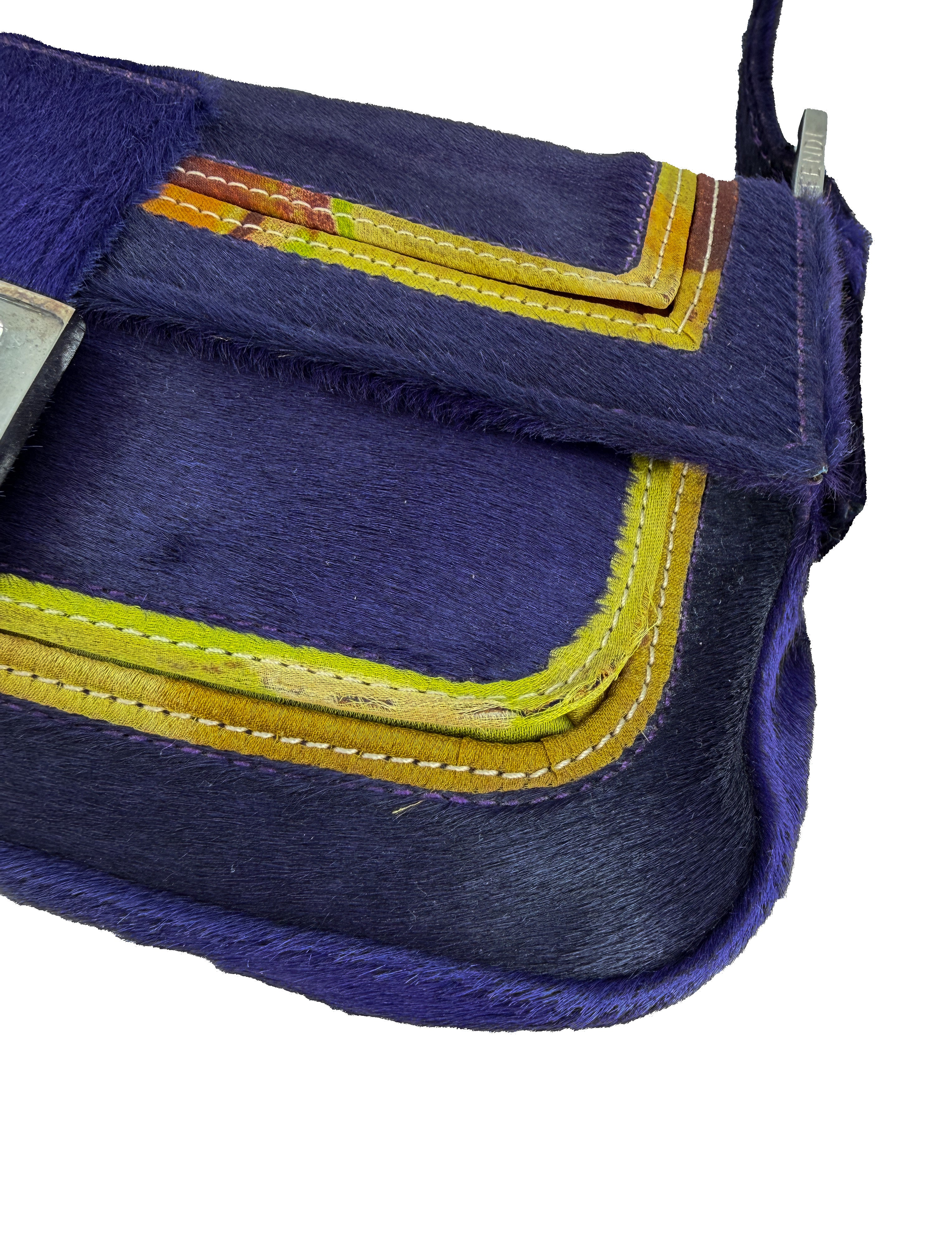 Fendi purple pony hair Baguette