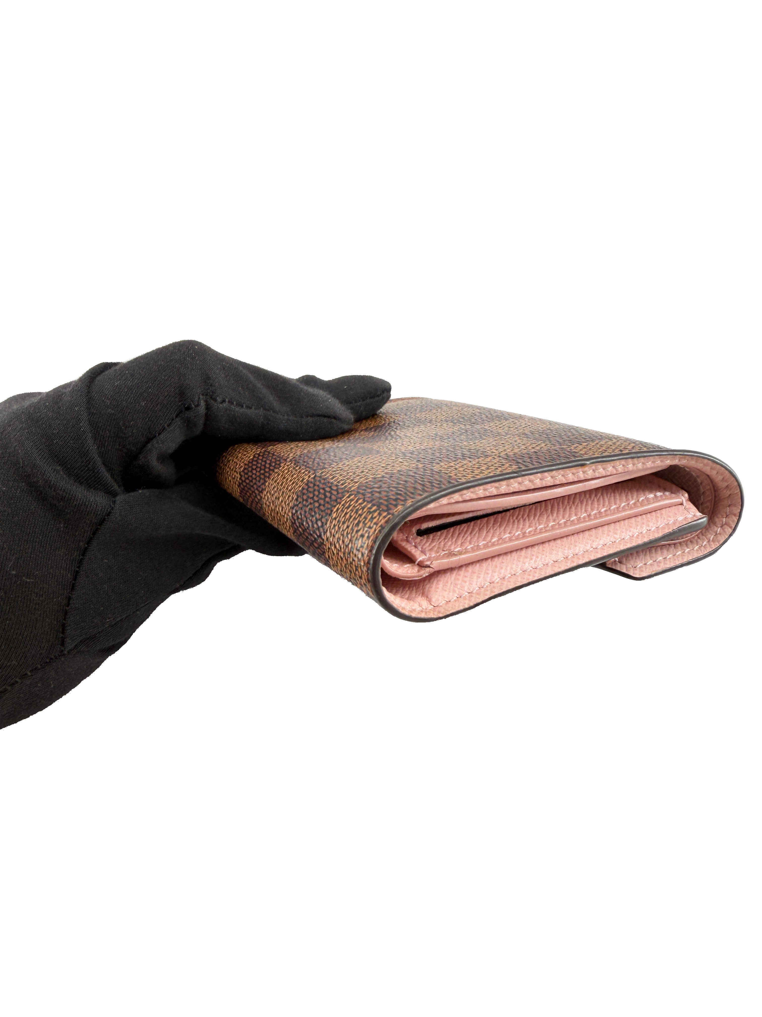 Louis Vuitton damier ebene Victorine wallet rose ballerine NZ2188 - My Girlfriend's Wardrobe LLC