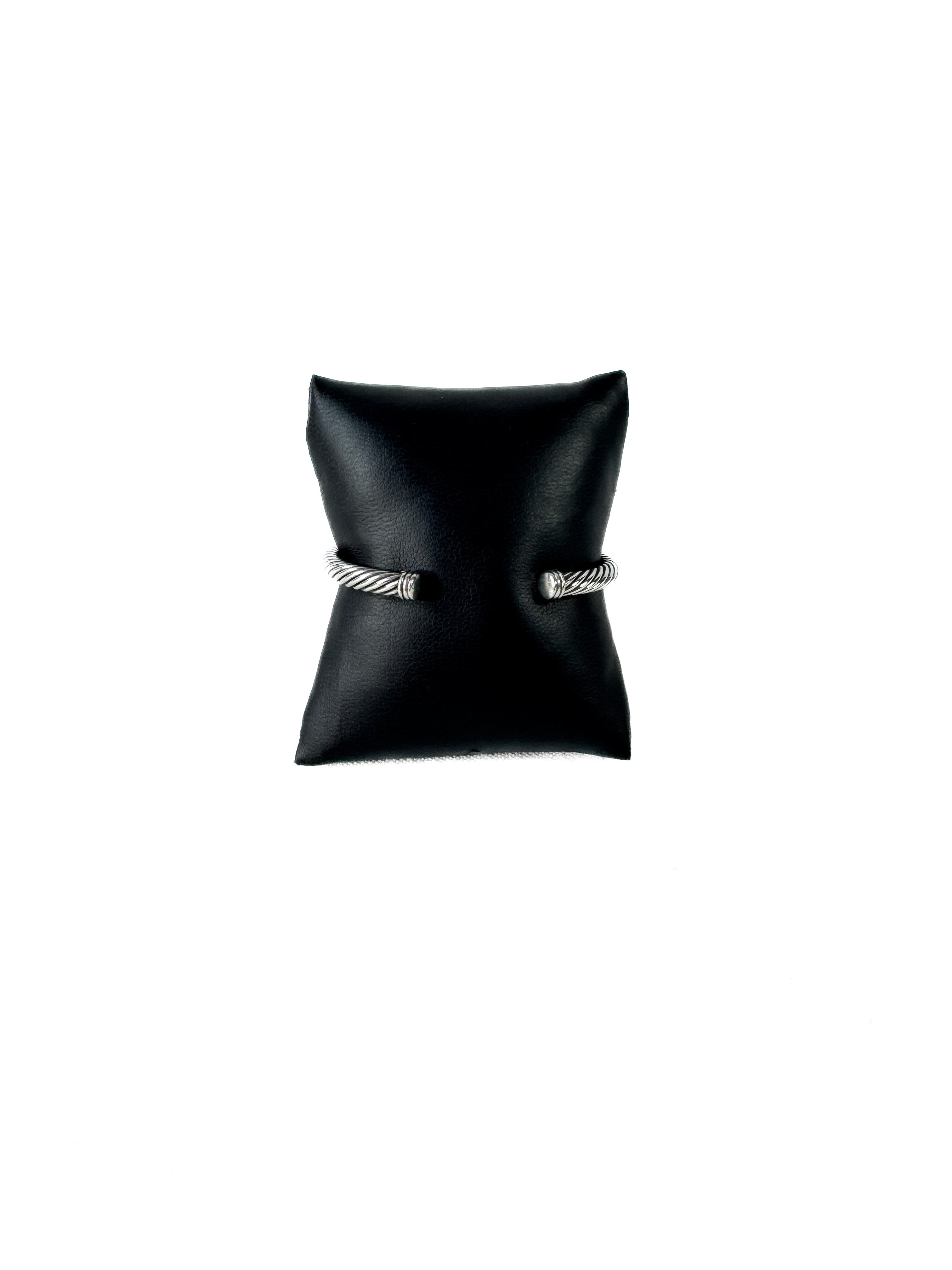 David Yurman sterling silver 18k gold double X station cuff