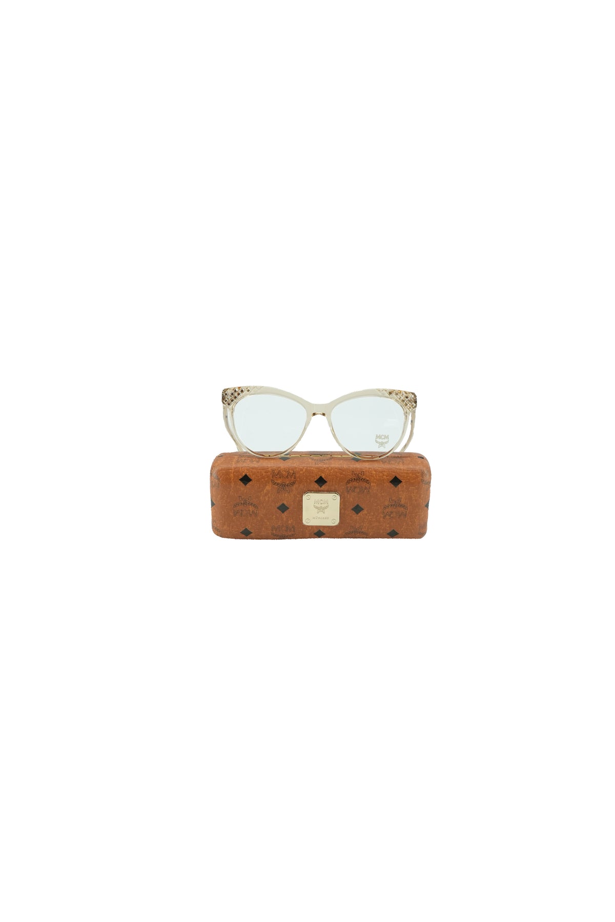 MCM beige clear eyeglass frames MCM2643R *CASE*