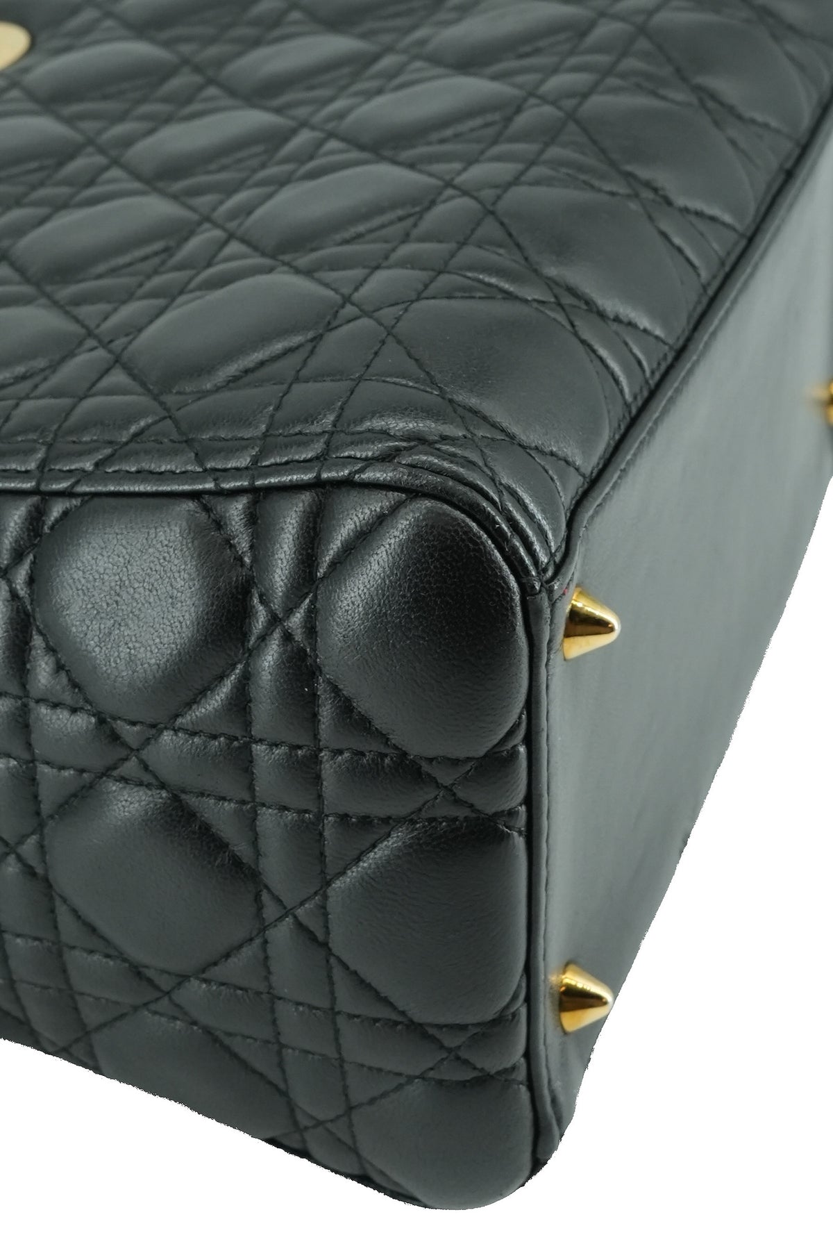 Christian Dior black quilted Lady Dior vintage 18-MA-0153