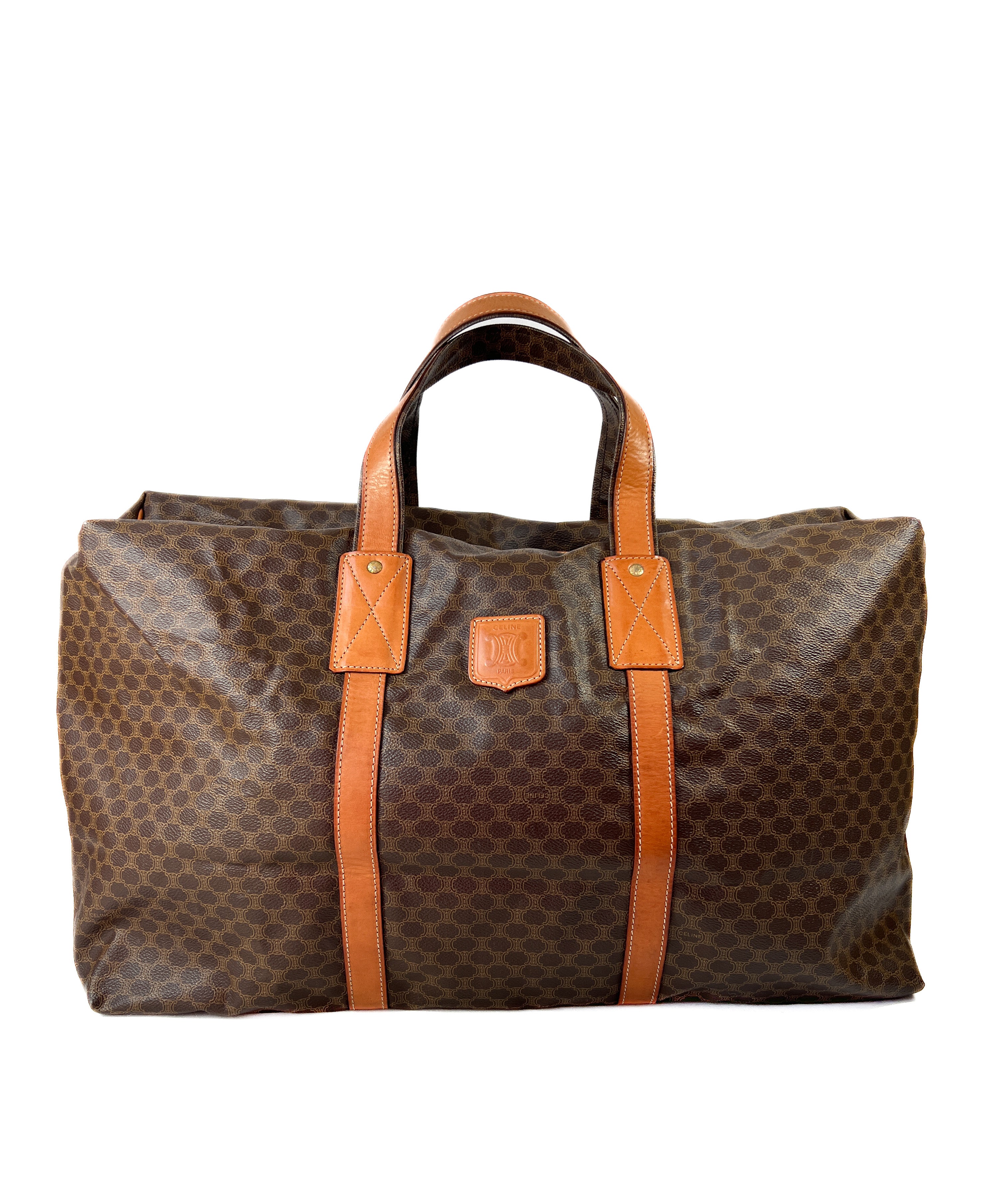 Celine vintage Triomphe macadam travel bag