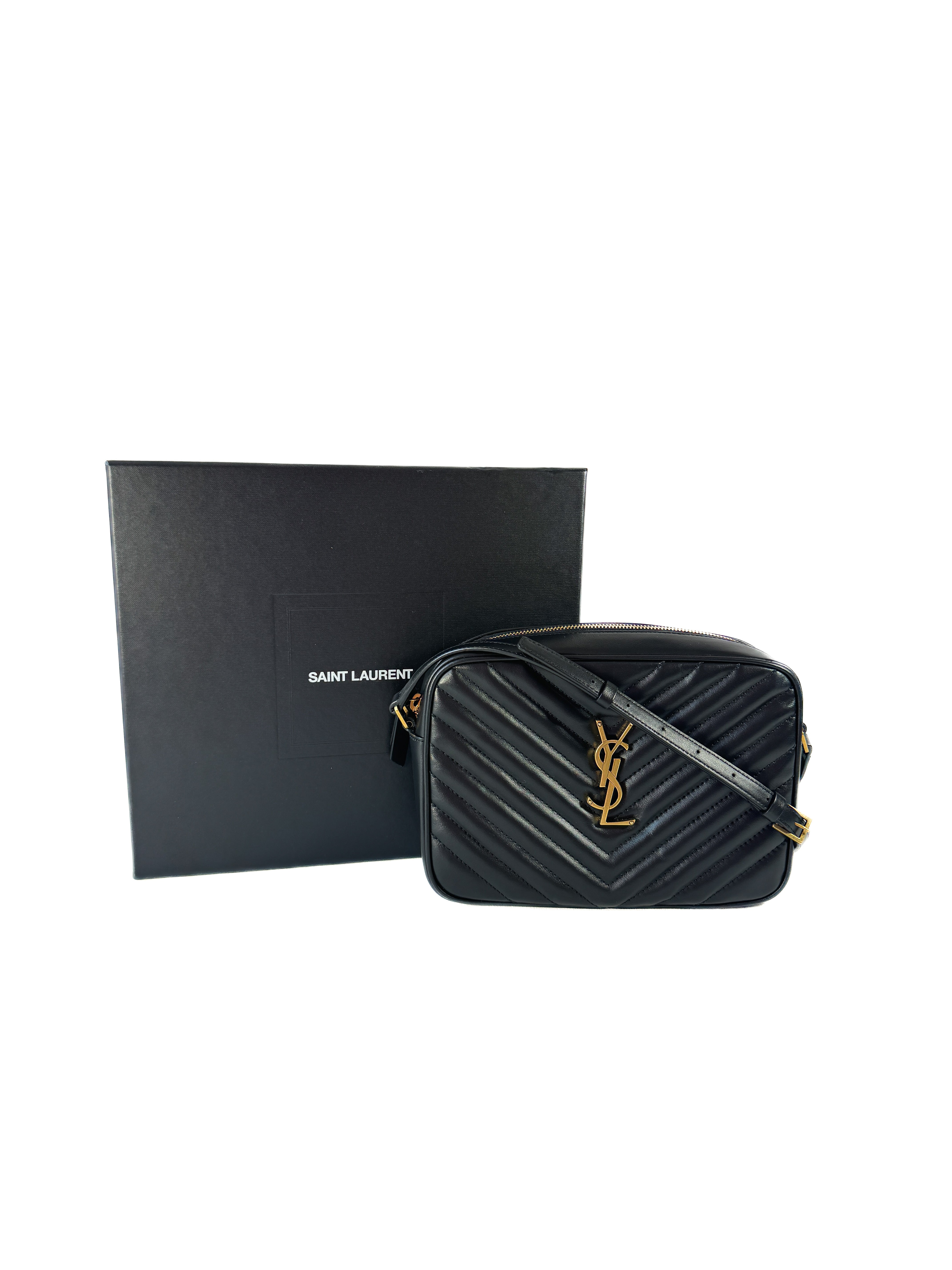 Saint Laurent black Lou medium camera bag FLY761554-0124