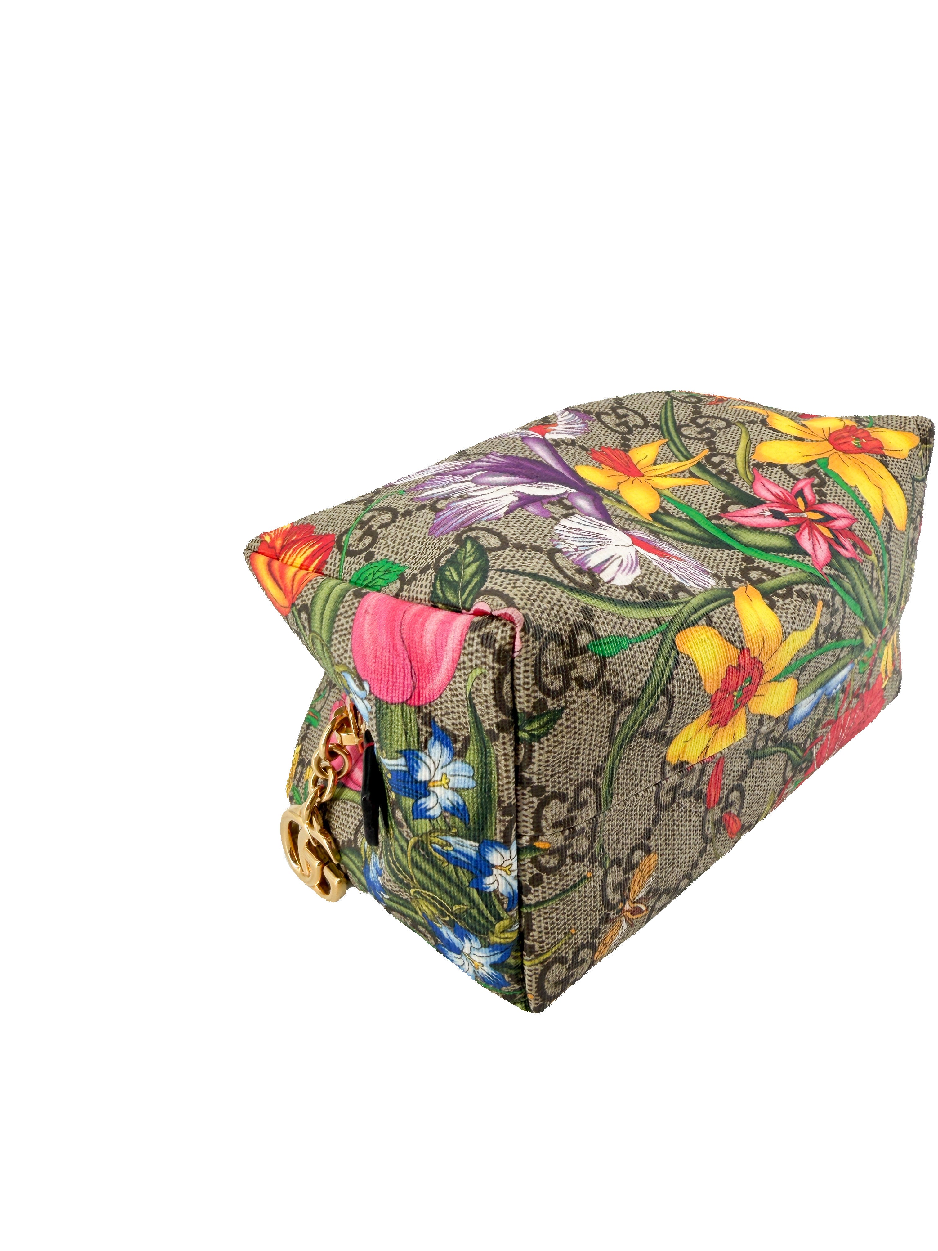 Gucci GG Supreme floral zip pouch 5483932778