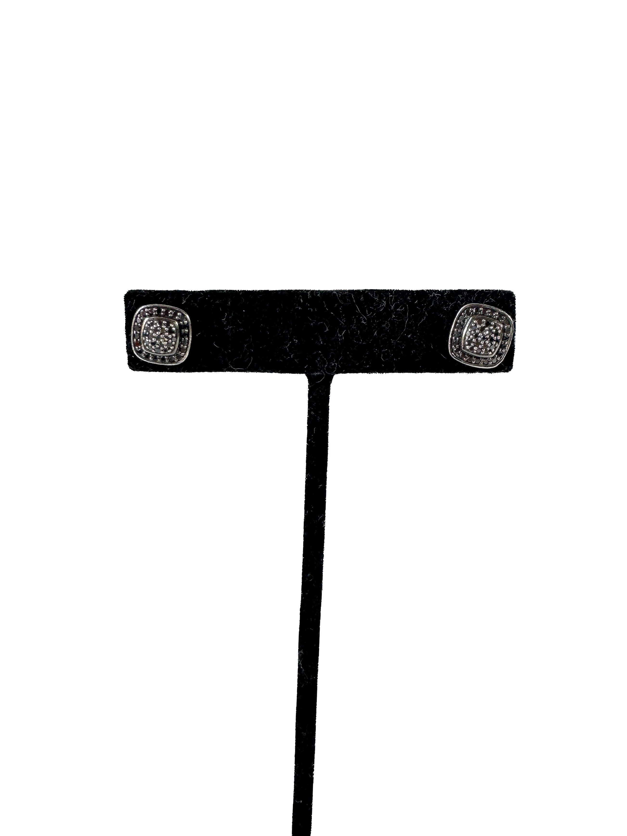 David Yurman Black Diamond Mosaic Pavé Albion Earrings