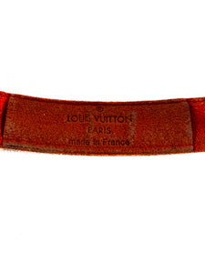 Louis Vuitton brown leather good luck bracelet SN0021