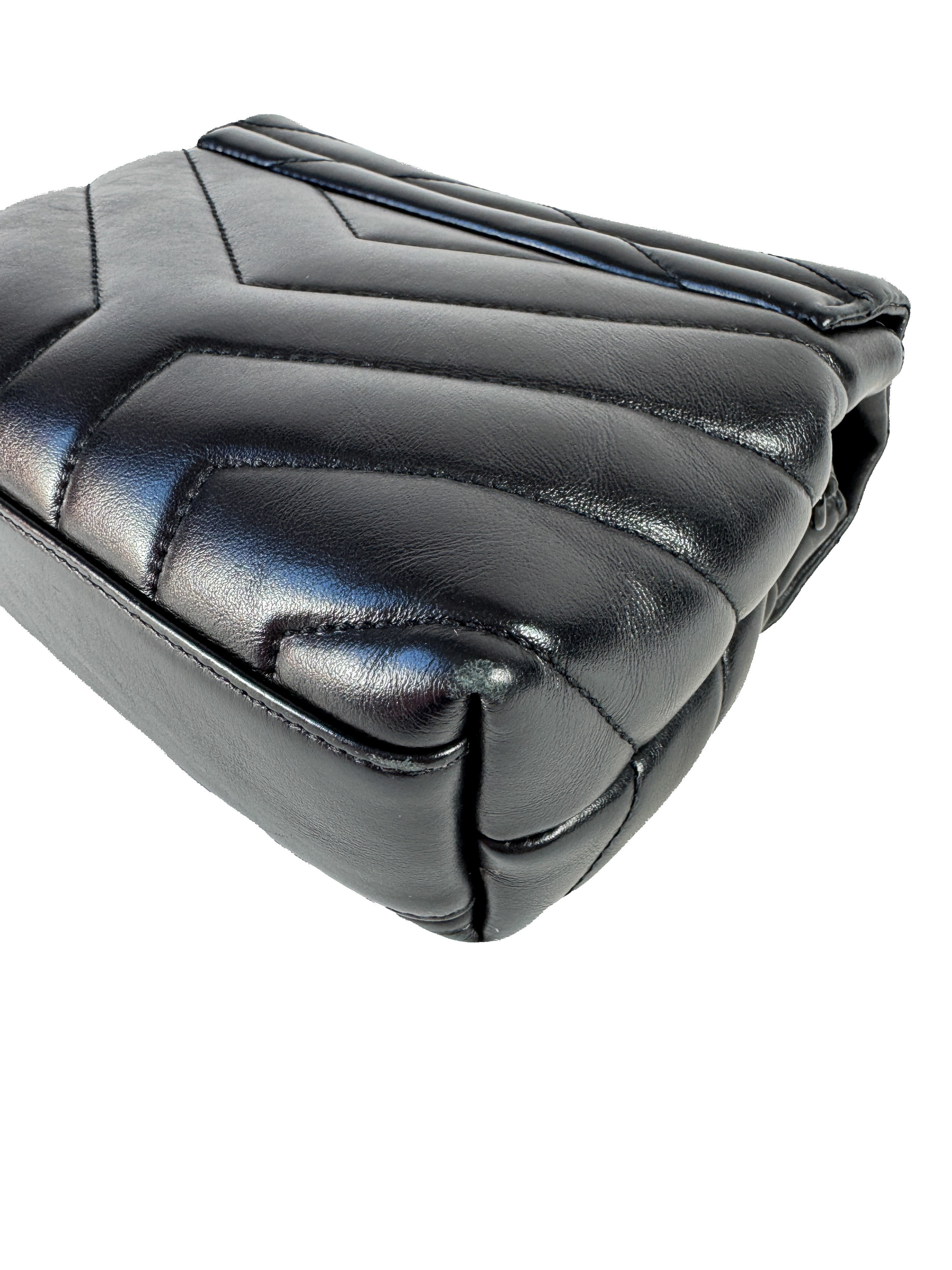 Saint Laurent black leather toy Lou BCI630951-1220