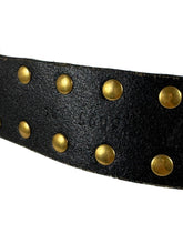 Prada black leather studded belt size 85 34