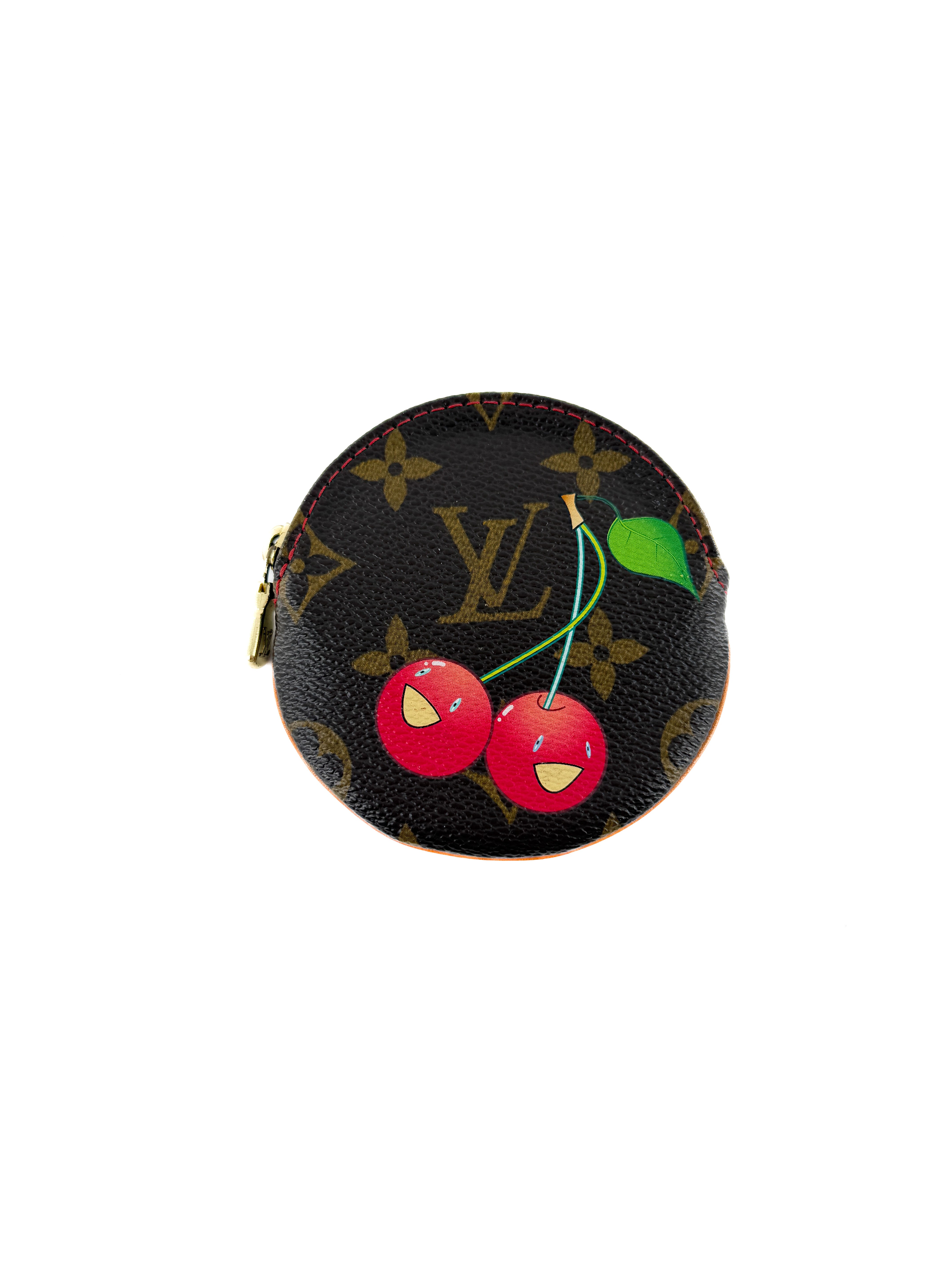 Louis Vuitton monogram Takashi Murakami Cerises porte monnaie round coin CT0035