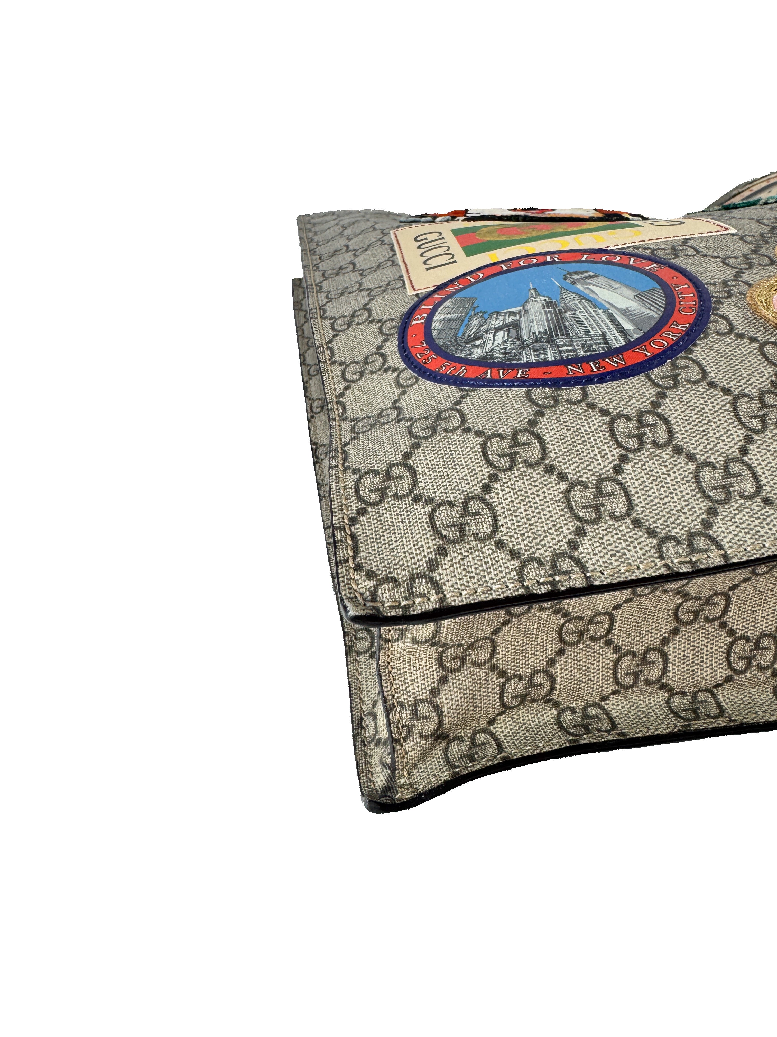 Gucci GG vertical Courrier UFO patch tote 474084 000926